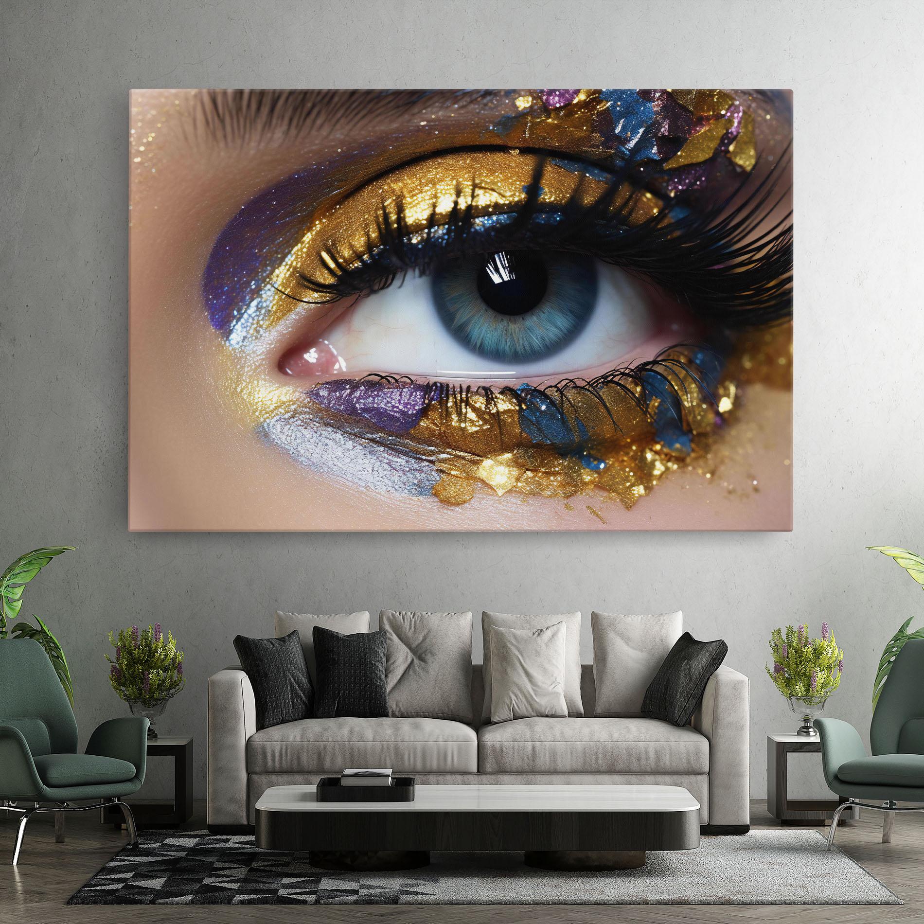 Tablou Canvas Golden Purple Make Up mockup 7