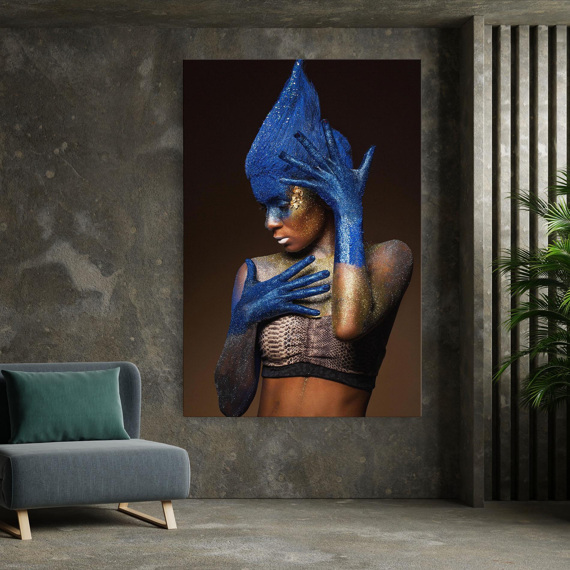 Tablou Canvas Blue Hands Makeup mockup 7