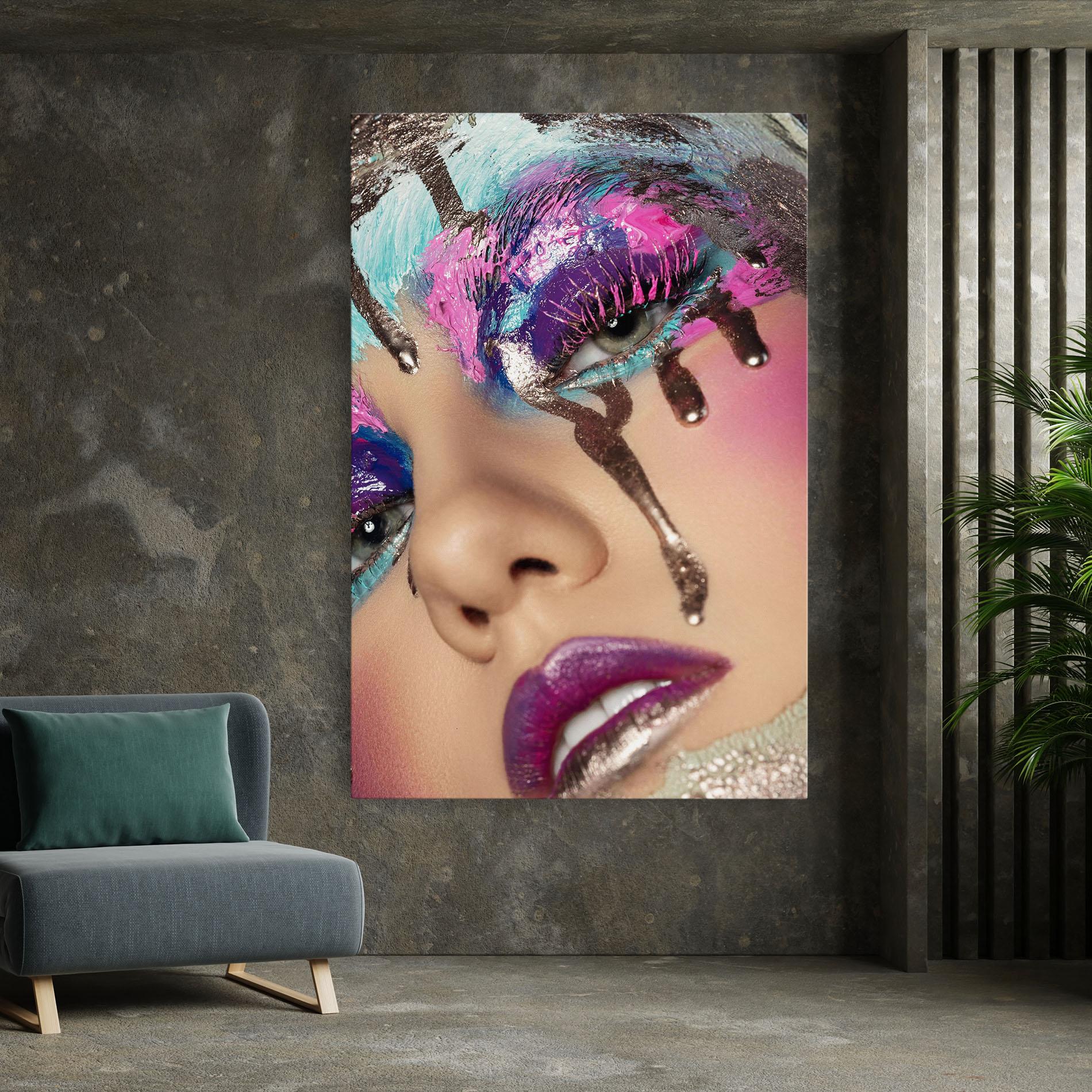 Tablou Canvas Pretty Pink Eyelashes mockup 7