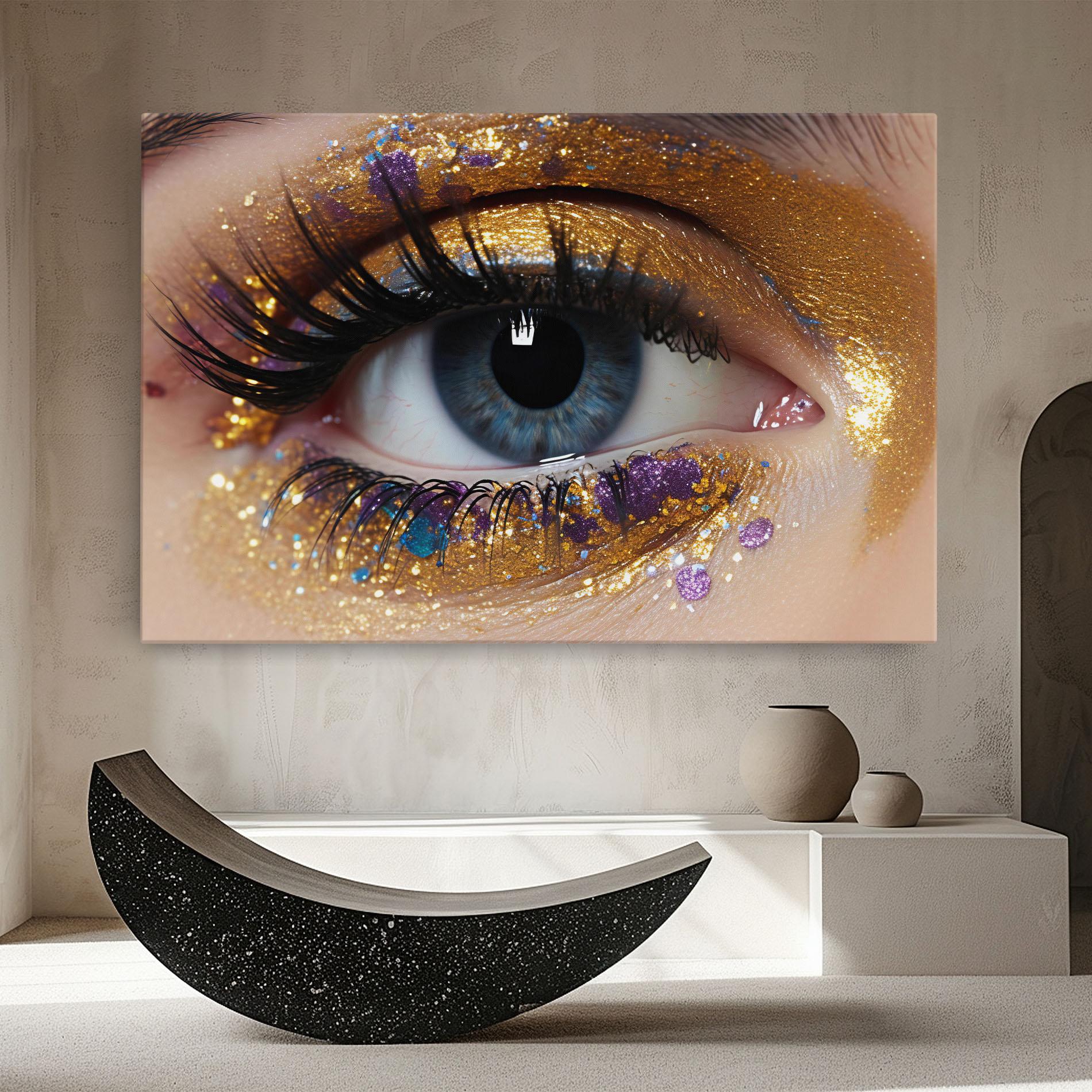 Tablou Canvas Blue Eye Make Up mockup 8