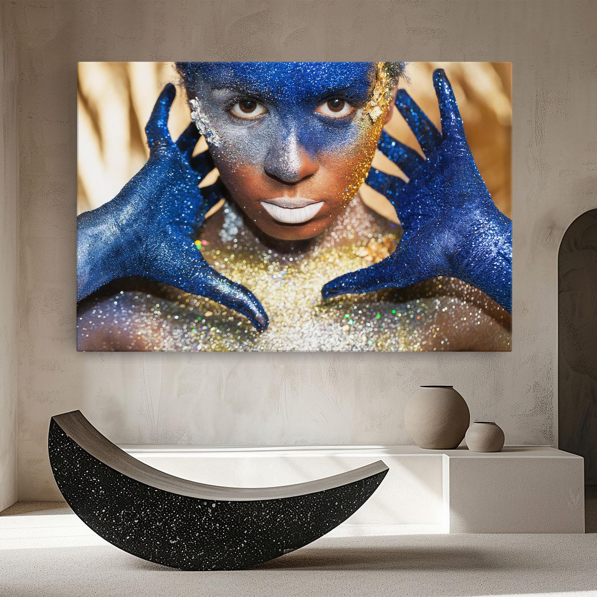 Tablou Canvas Glue Gold Glitter mockup 8