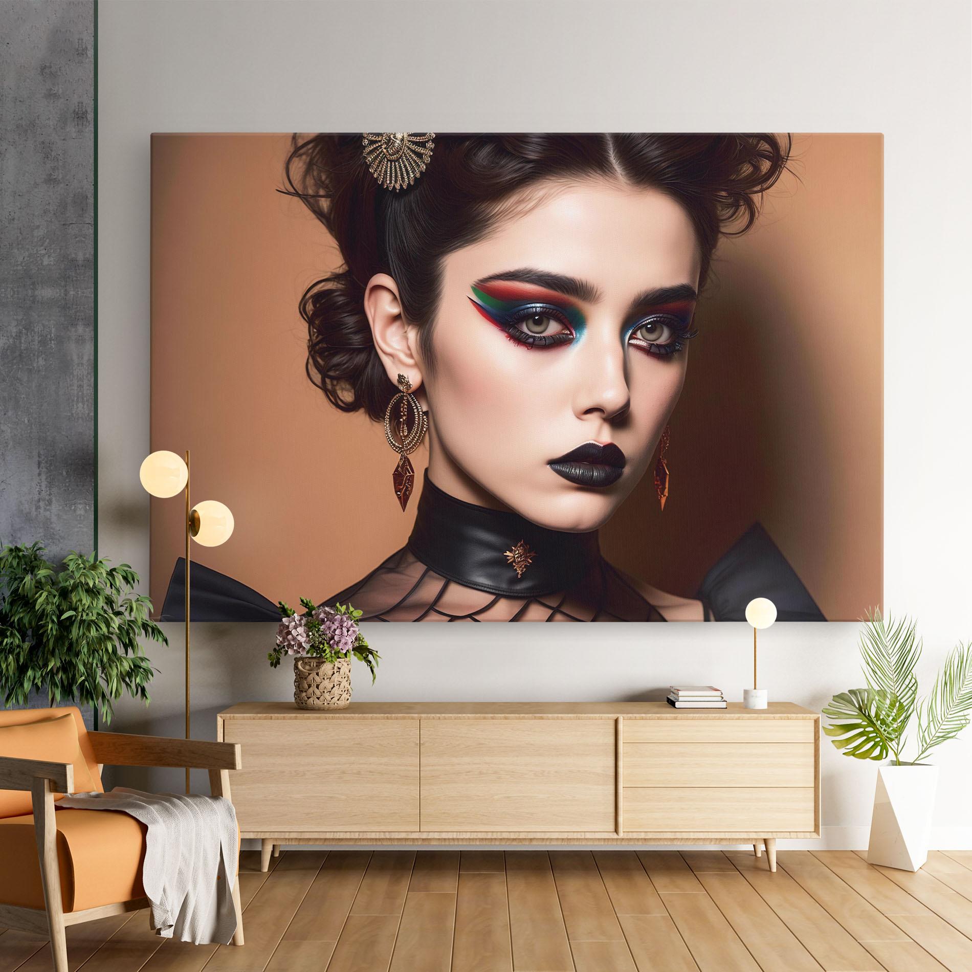 Tablou Canvas Black Lips Makeup mockup 9