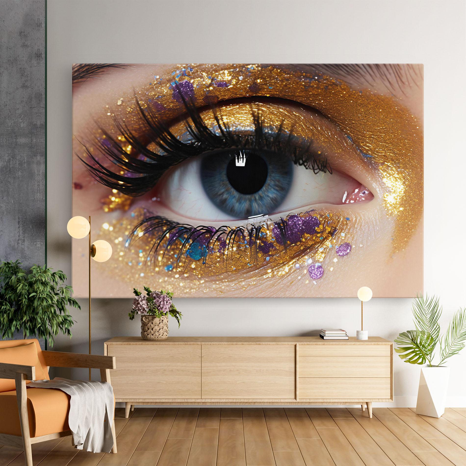 Tablou Canvas Blue Eye Make Up mockup 9