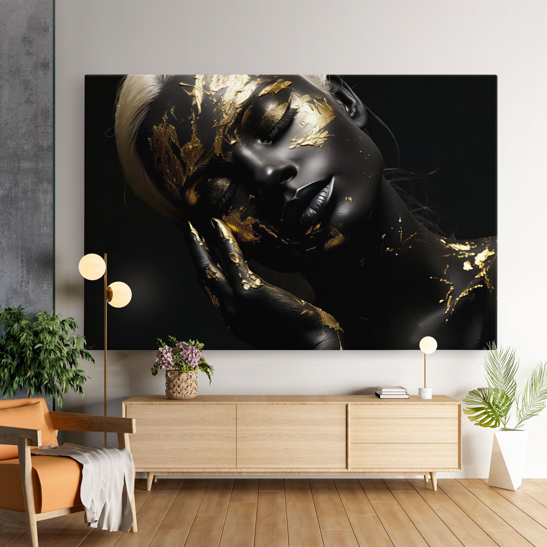 Gold Makeup On Black mockup 9
