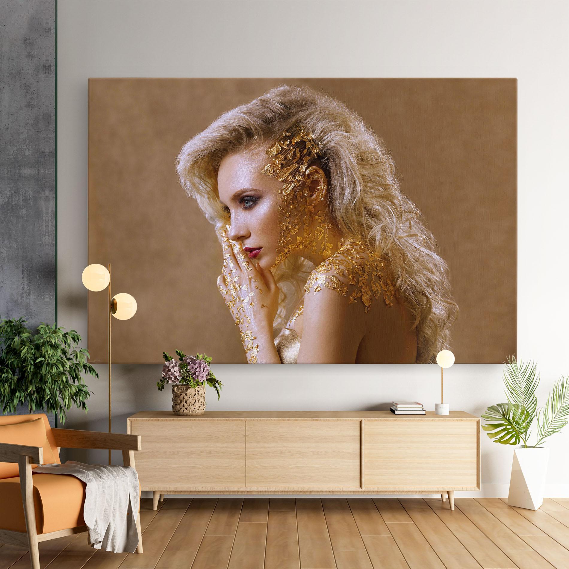 Tablou Canvas Gold Paper Makeup mockup 9