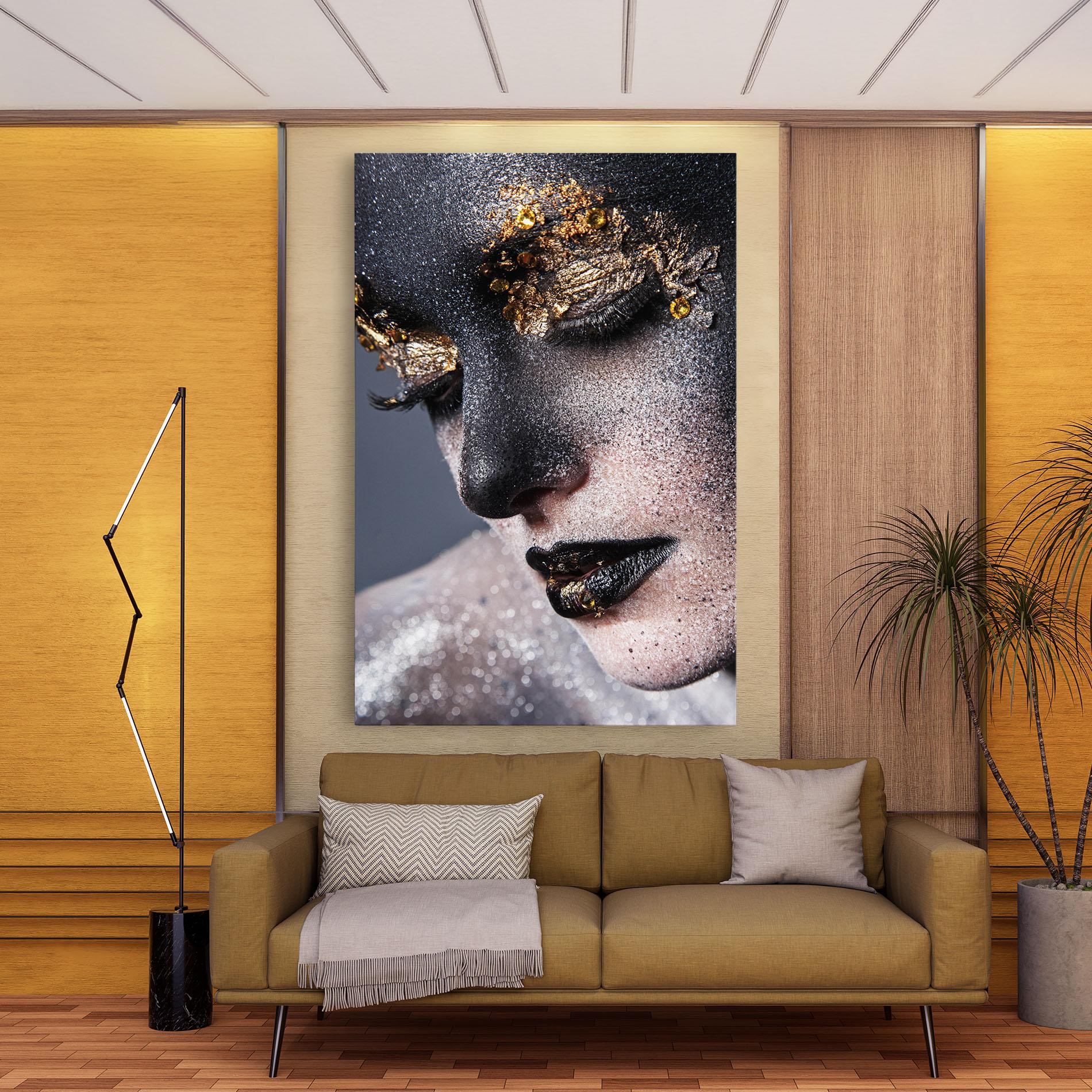 Tablou Canvas Beautiful Gold Artistic Makeup mockup 9