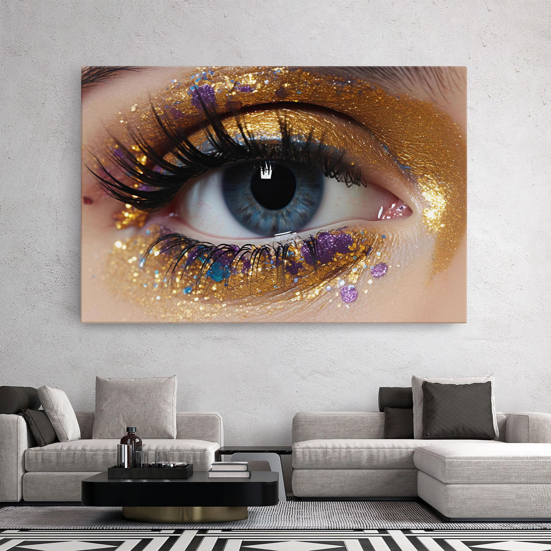 Tablou Canvas Blue Eye Make Up mockup 2