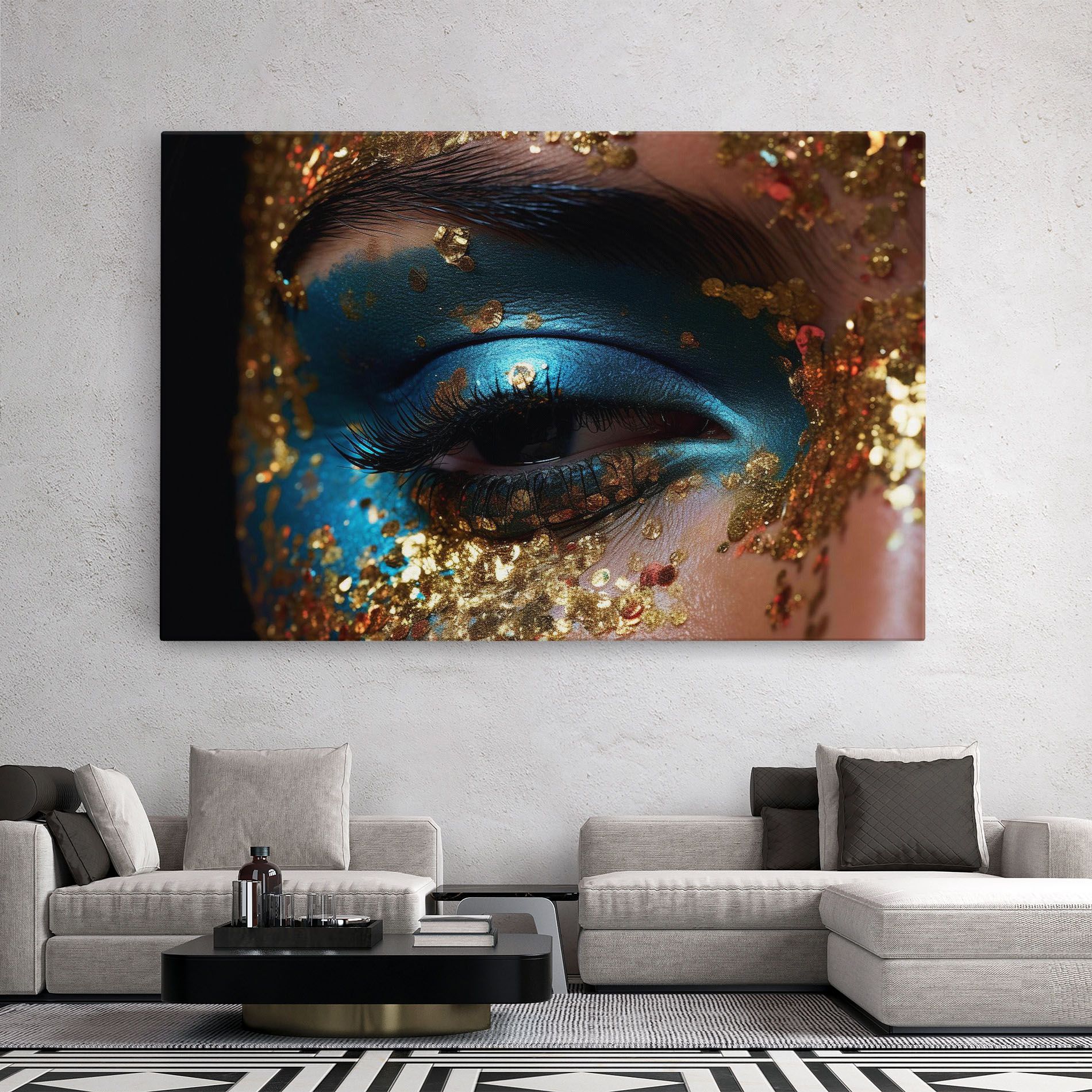 Blue Gold Glitter mockup 2