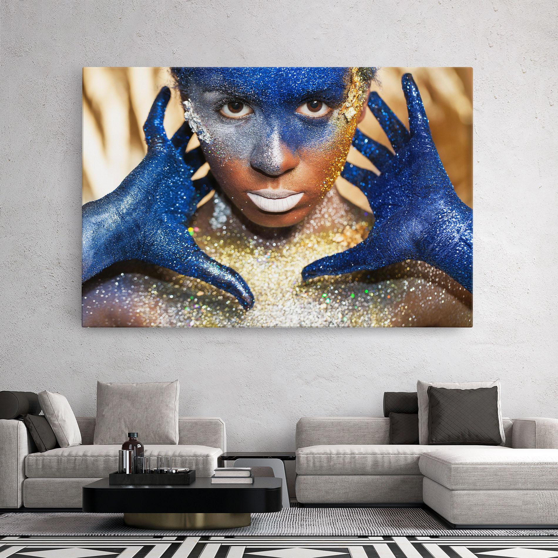 Tablou Canvas Glue Gold Glitter mockup 2