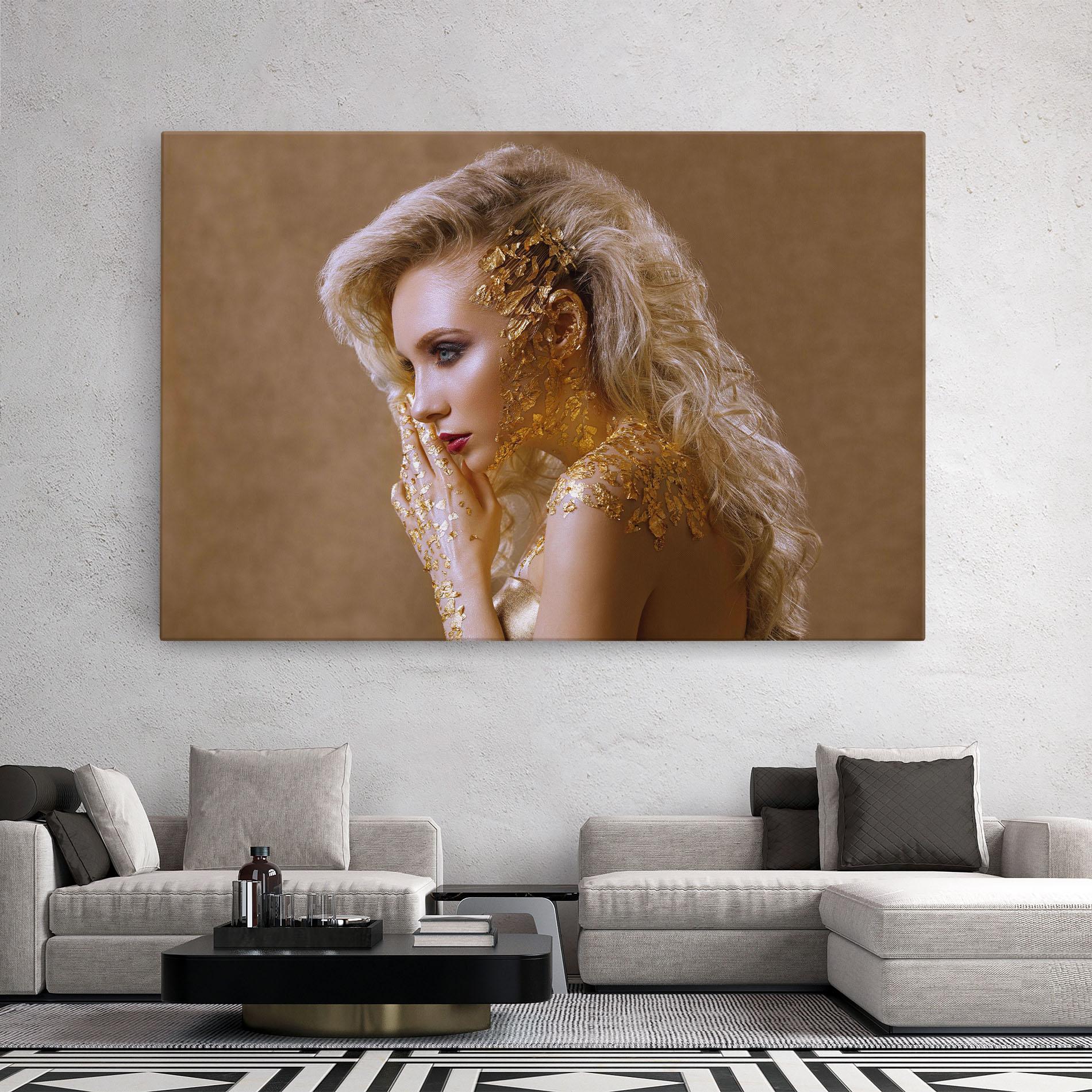 Tablou Canvas Gold Paper Makeup mockup 2