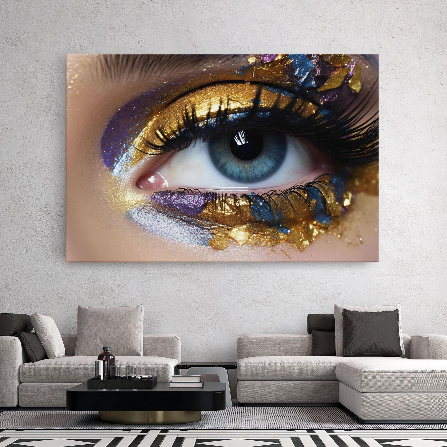 Tablou Canvas Golden Purple Make Up mockup 2