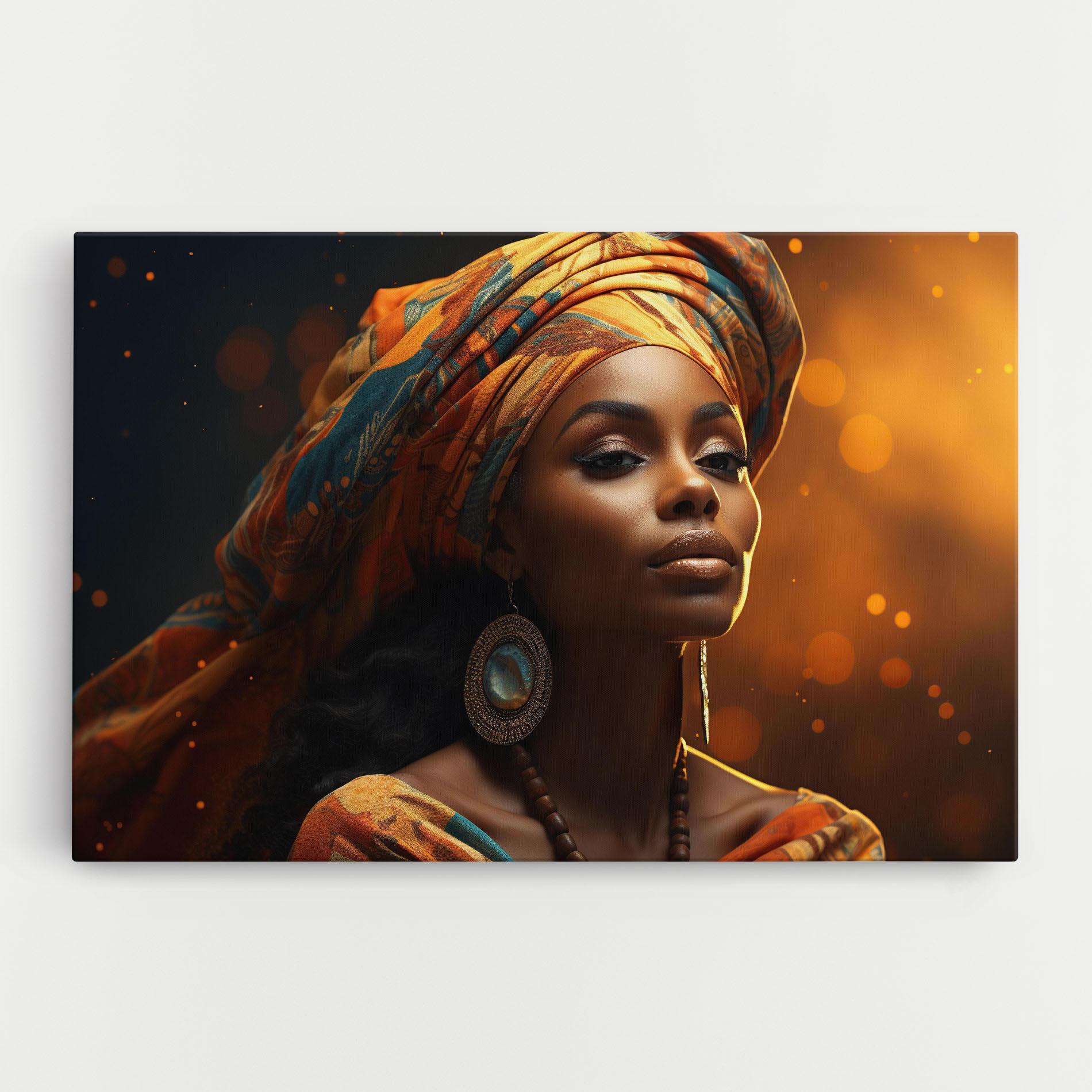 Tablou Canvas Fashion African Portrait mockup 0