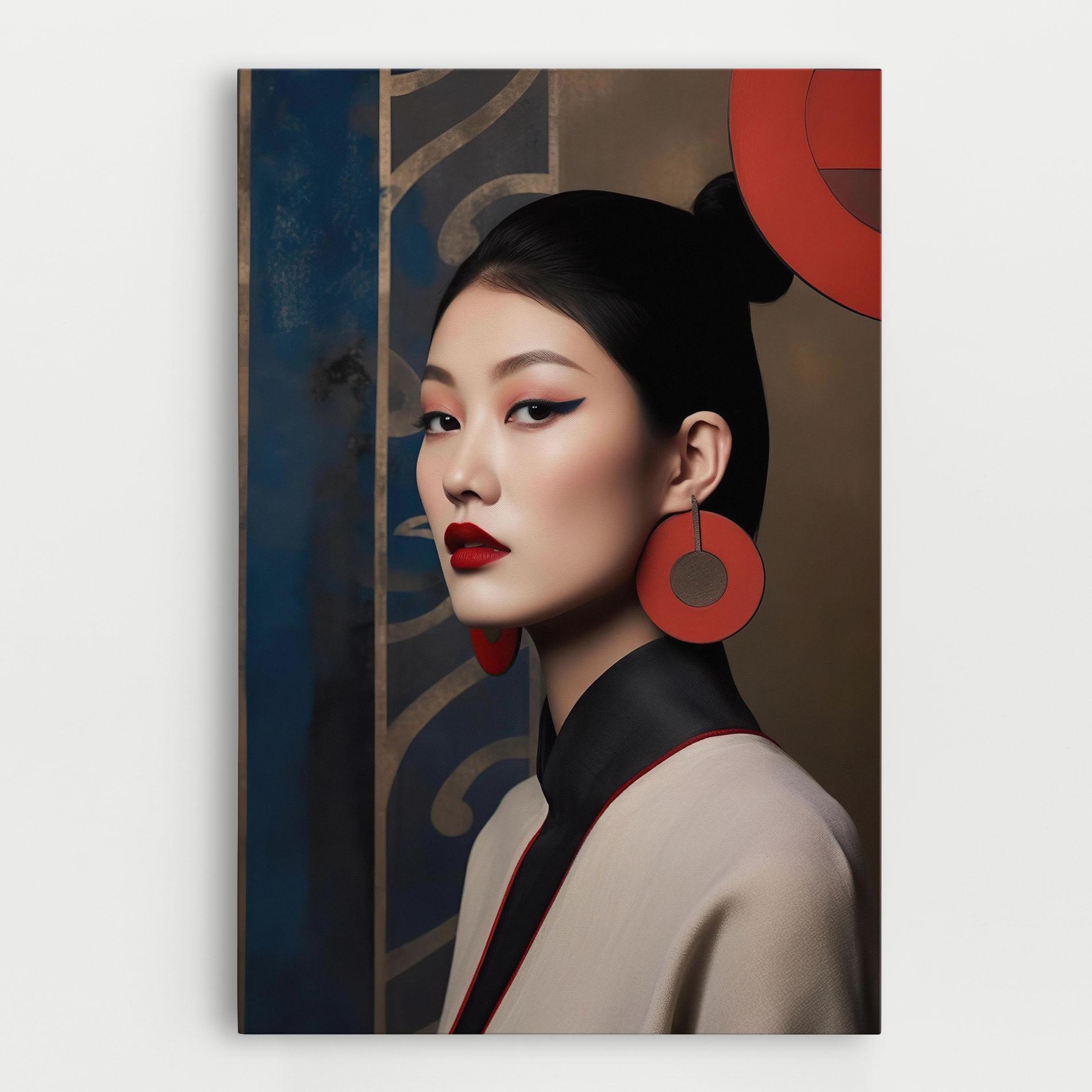 Tablou Canvas Asian Big Earrings mockup 0
