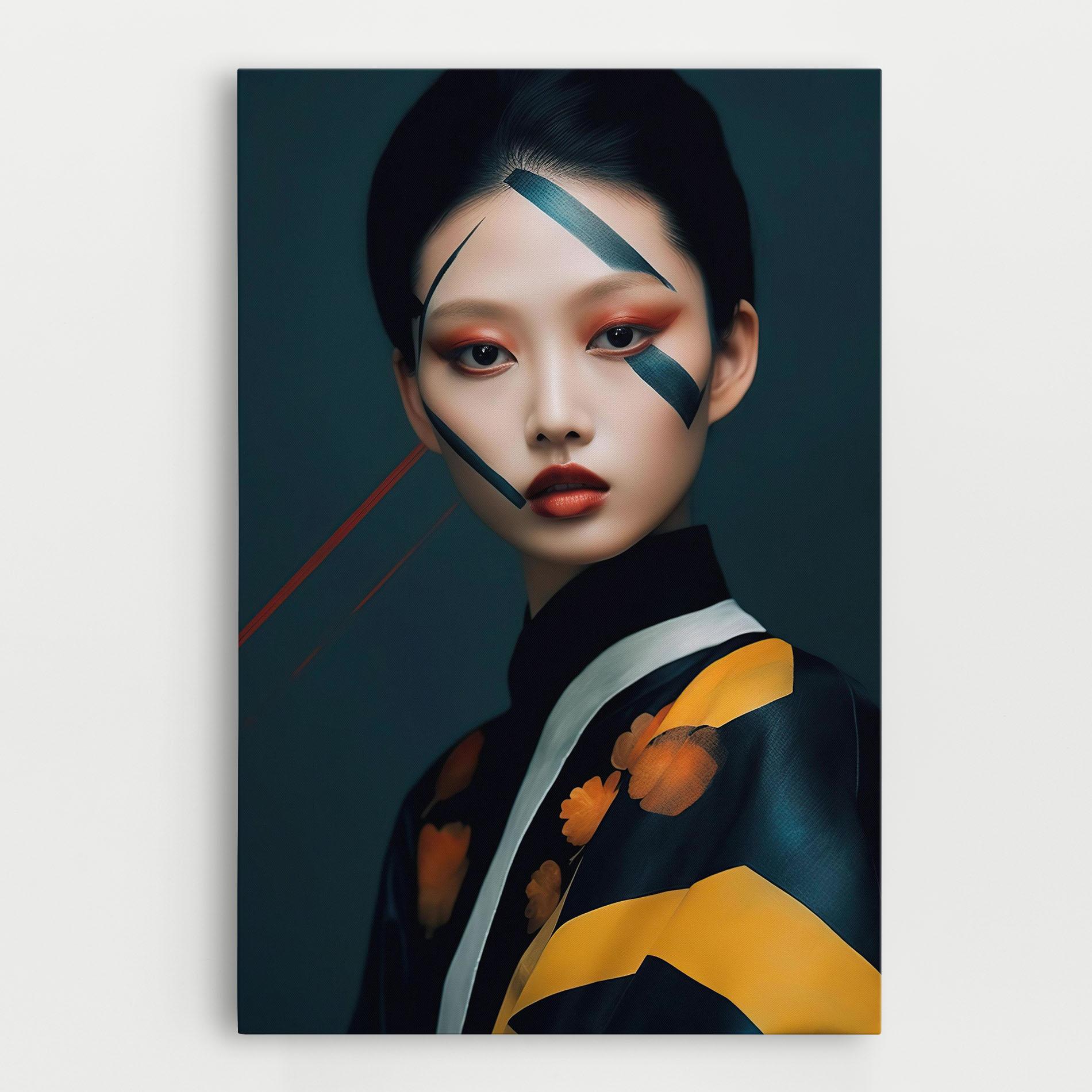 Tablou Canvas Asian Painted Woman mockup 0