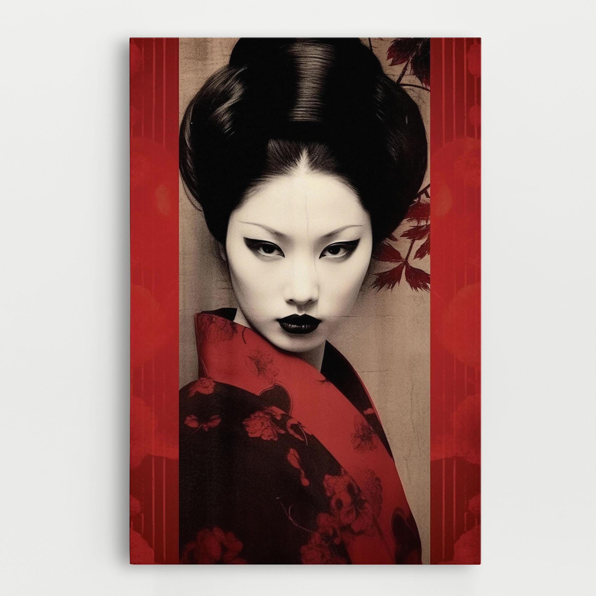 Tablou Canvas Black Asiatic Makeup mockup 0