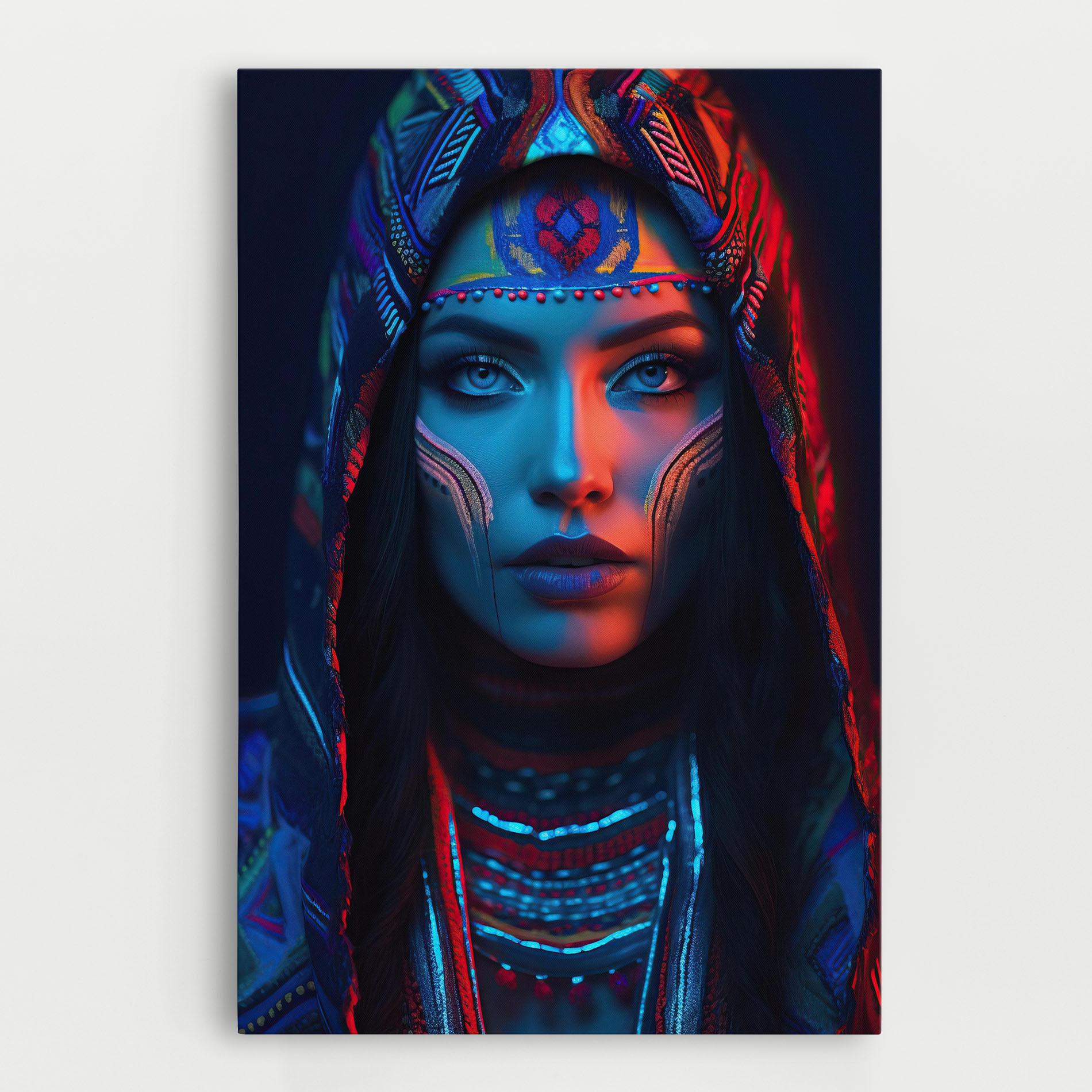 Tablou Canvas Blue Red Light Hood mockup 0