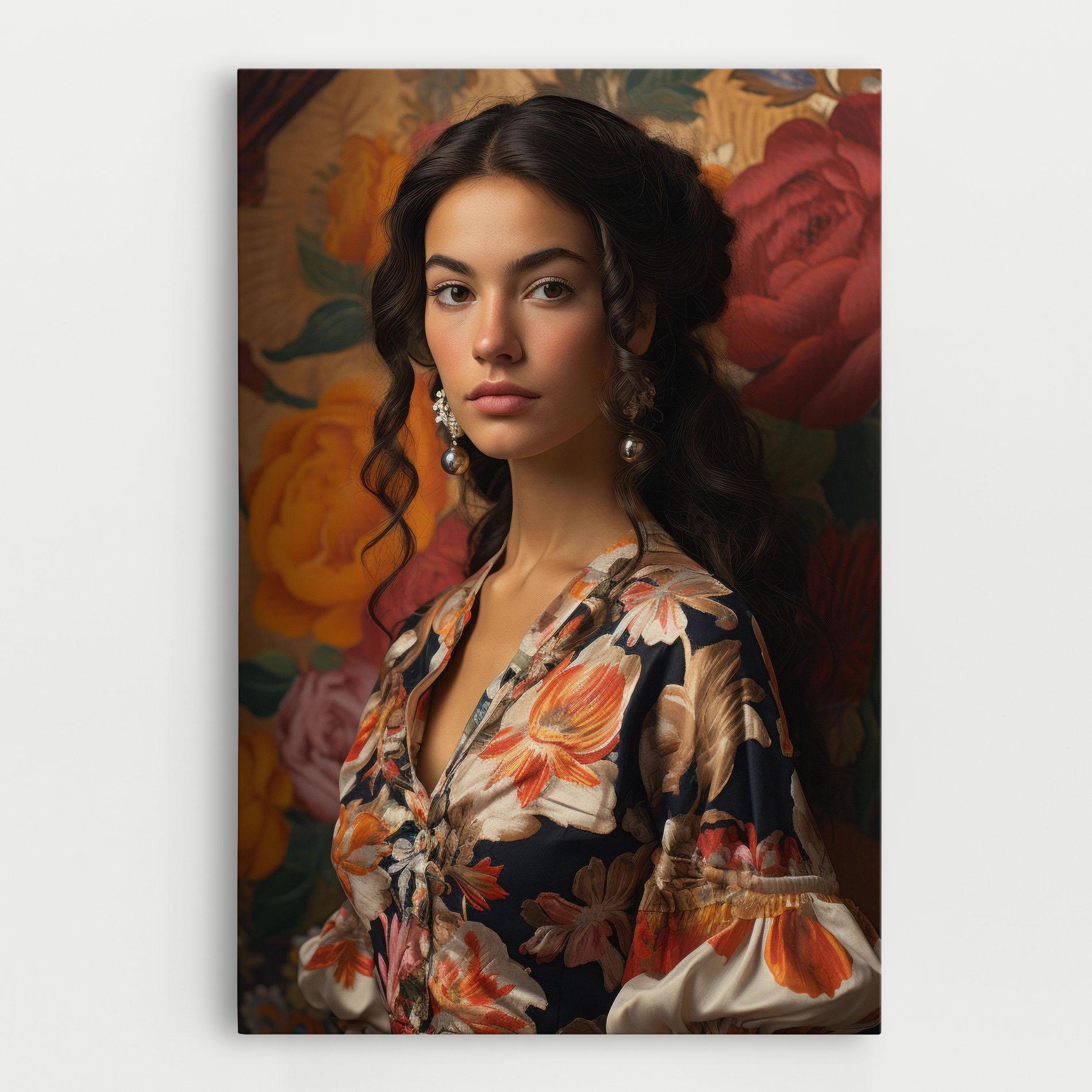 Tablou Canvas Floral Dress Lady mockup 0