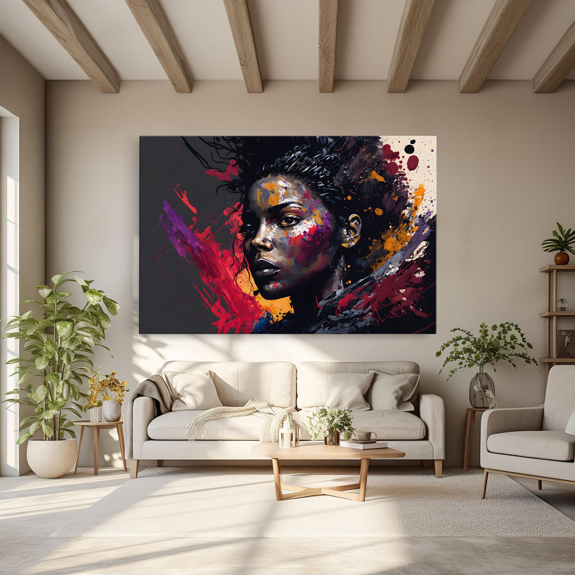 Tablou Canvas African Woman Splash mockup 6