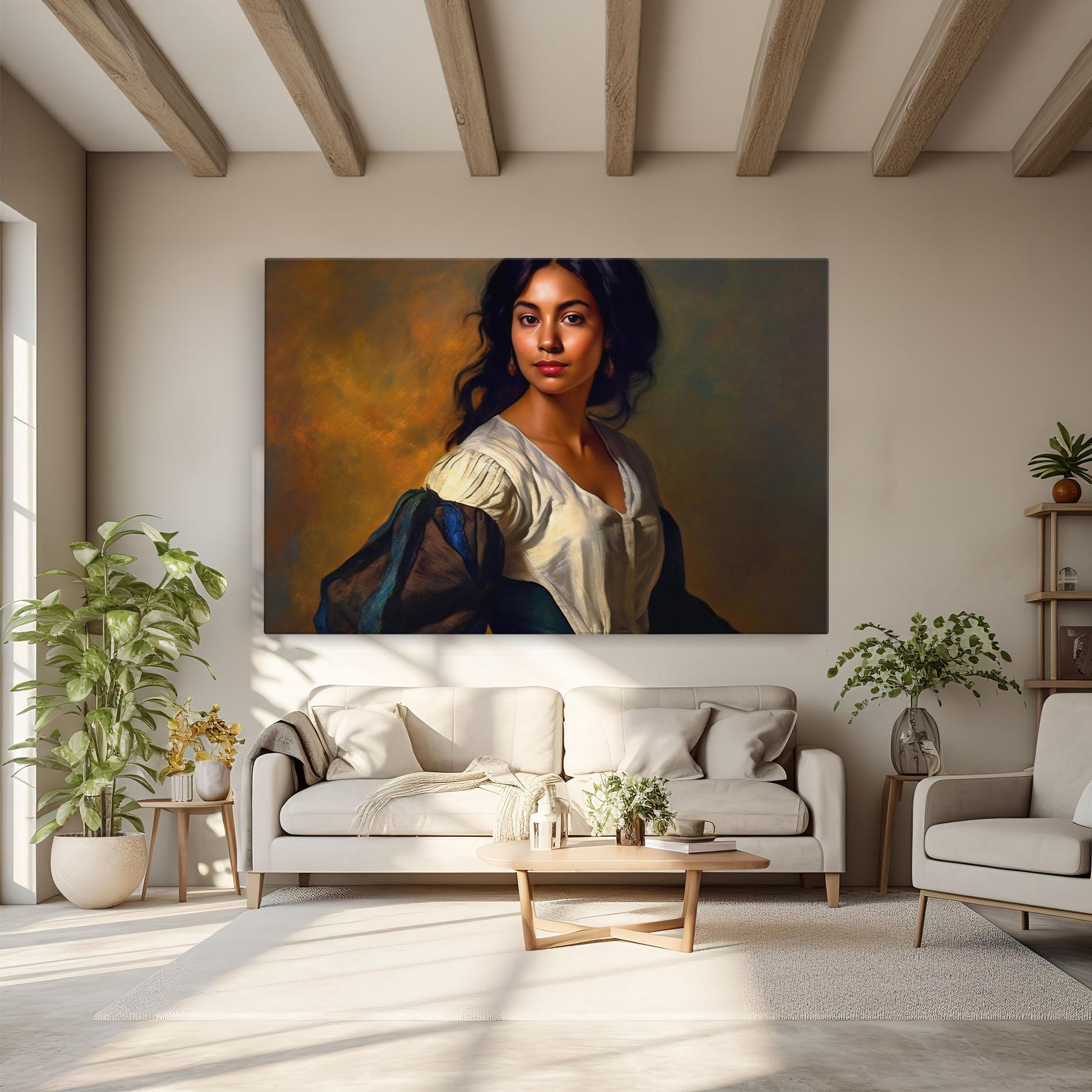 Tablou Canvas Beautiful Brunette Art mockup 6