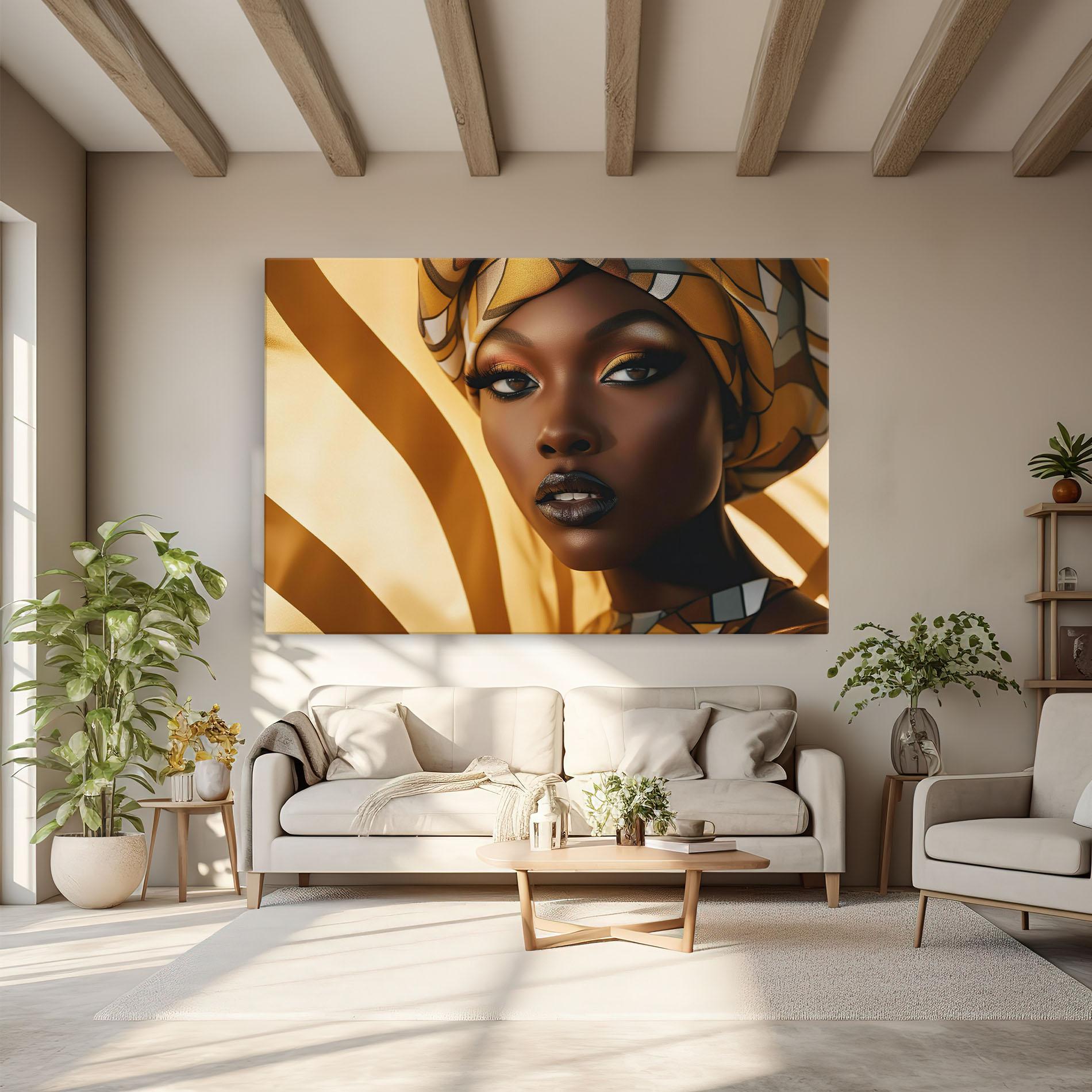 Tablou Canvas Fashion African Woman mockup 6