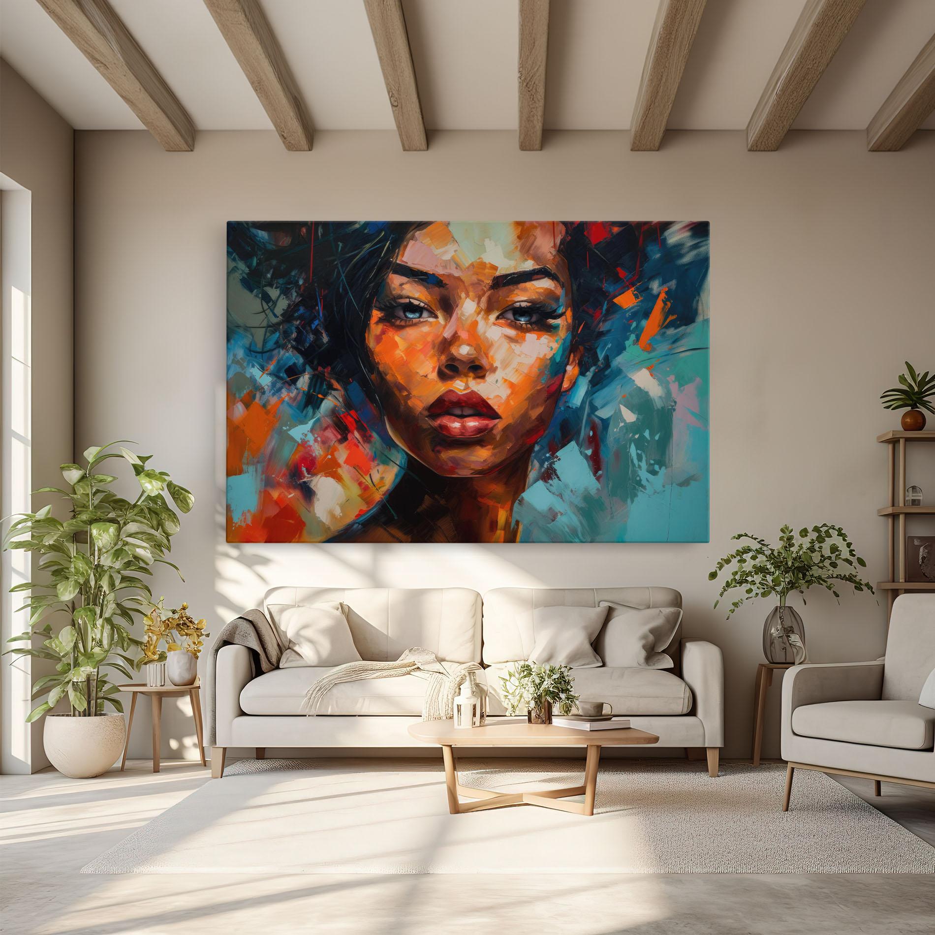 Tablou Canvas Intense Fiery Portrait mockup 6