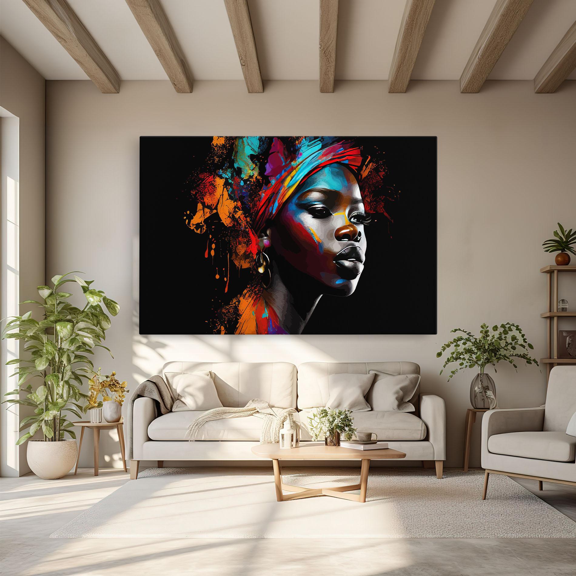 Tablou Canvas Pretty African Art Splash mockup 6