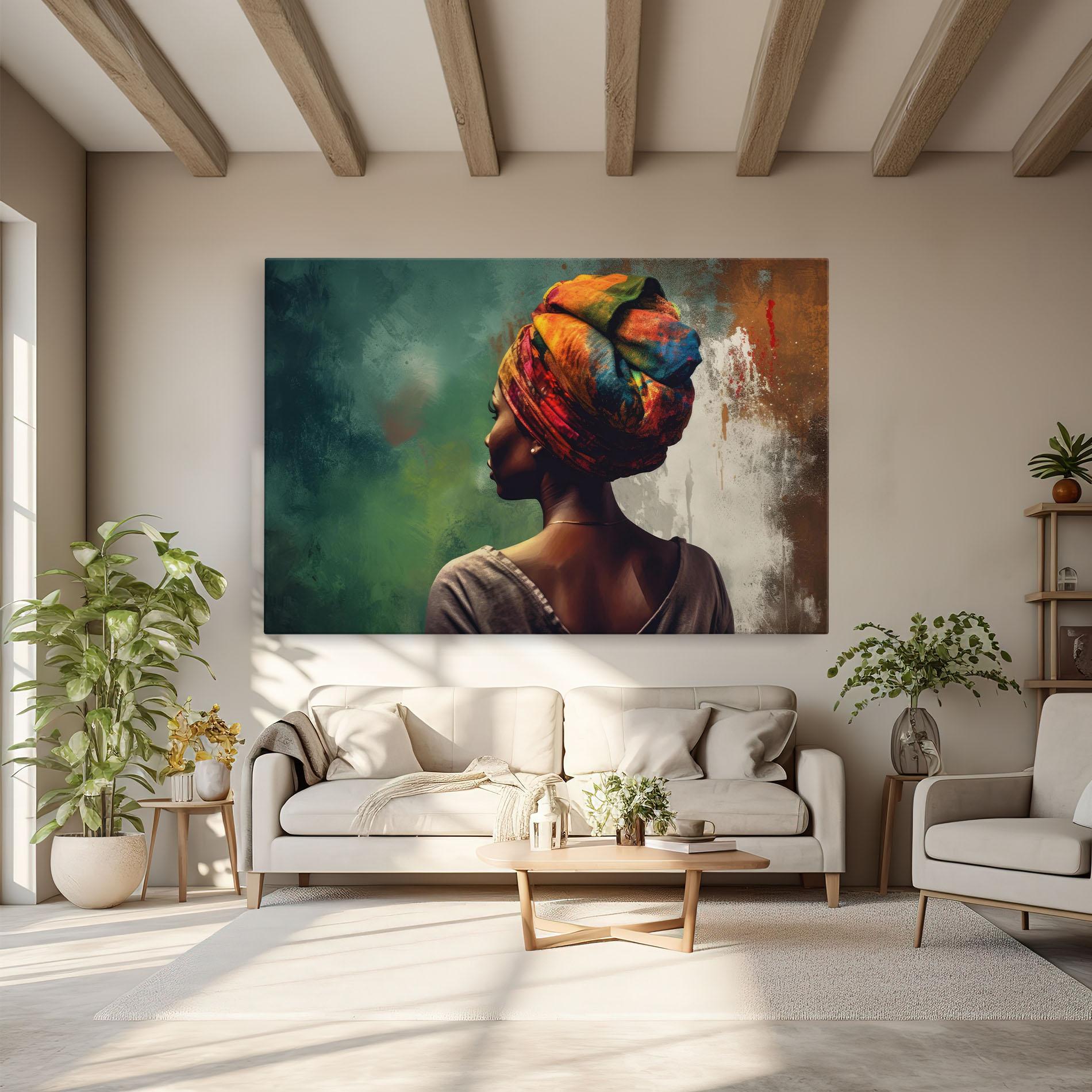Tablou Canvas Yellow Turban Art mockup 6