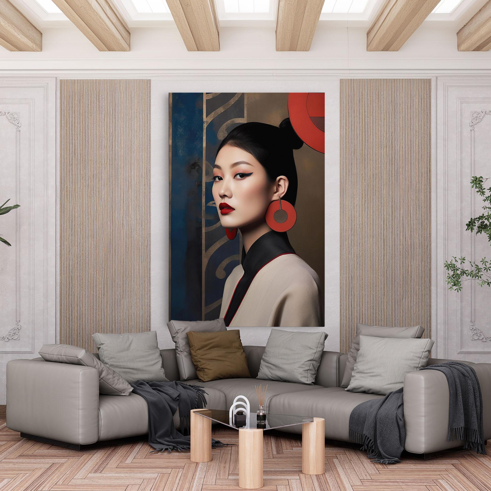 Tablou Canvas Asian Big Earrings mockup 6