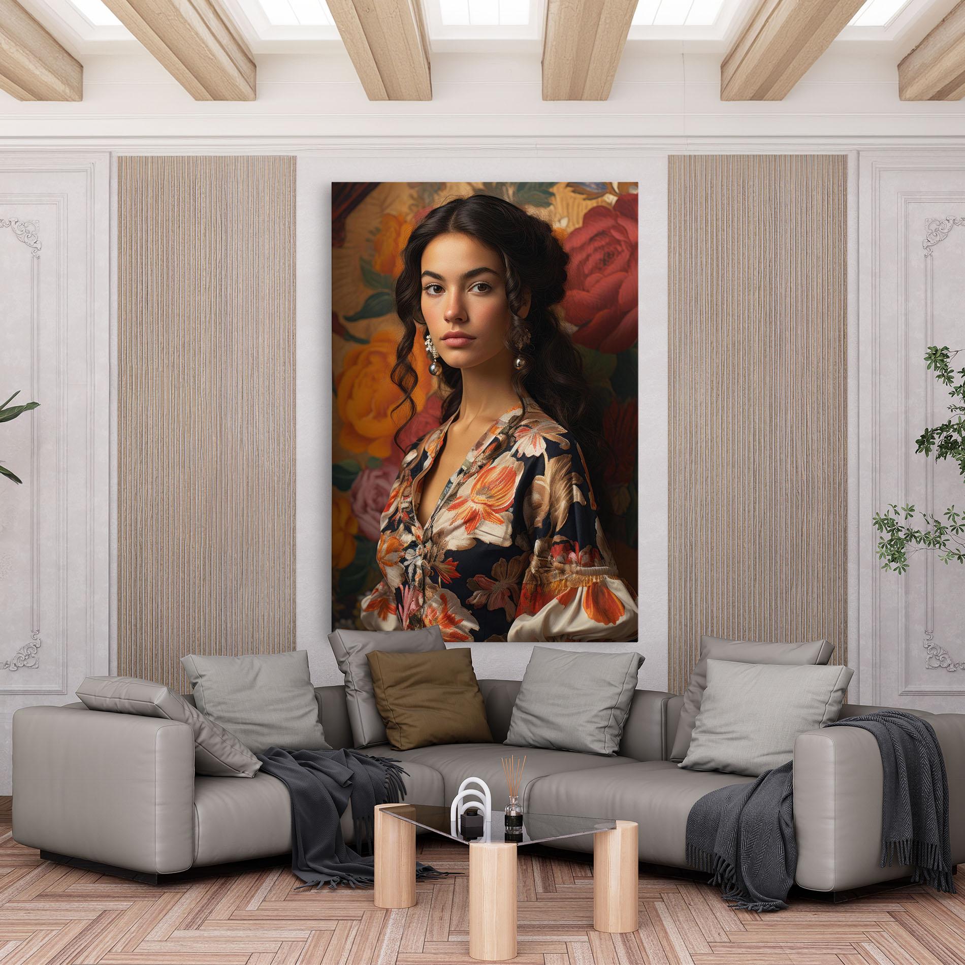 Tablou Canvas Floral Dress Lady mockup 6