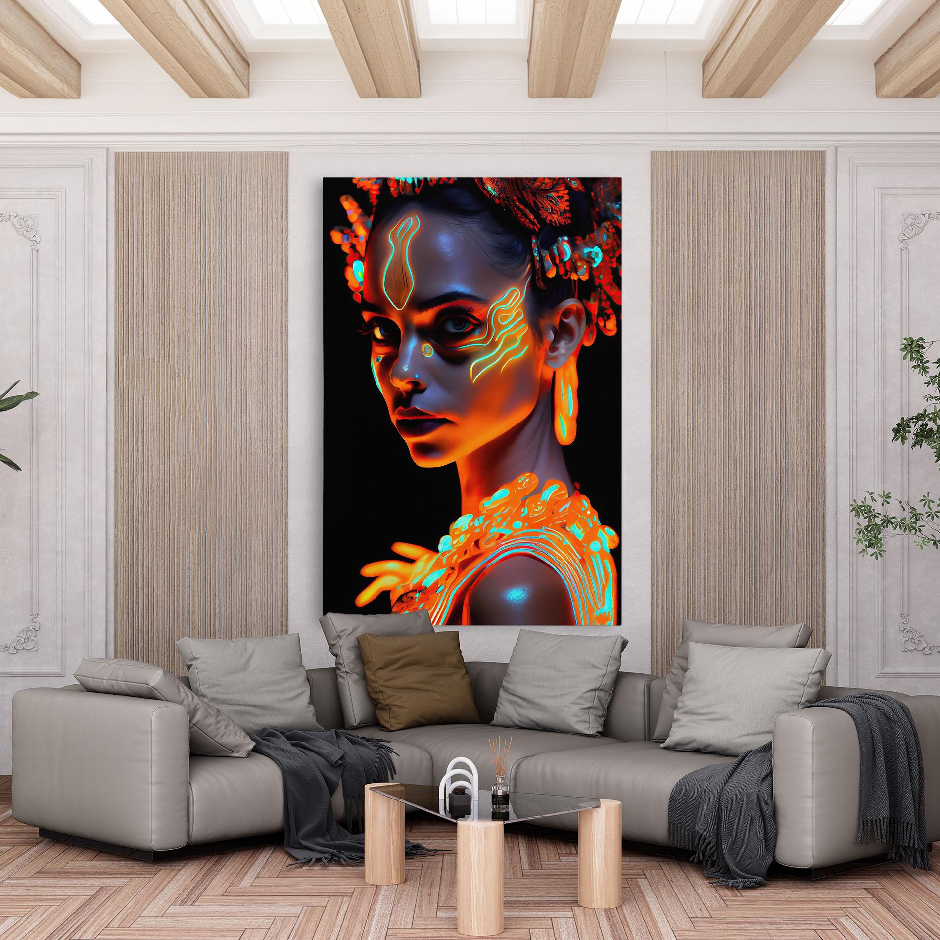 Tablou Canvas Glowing Face Paint mockup 6