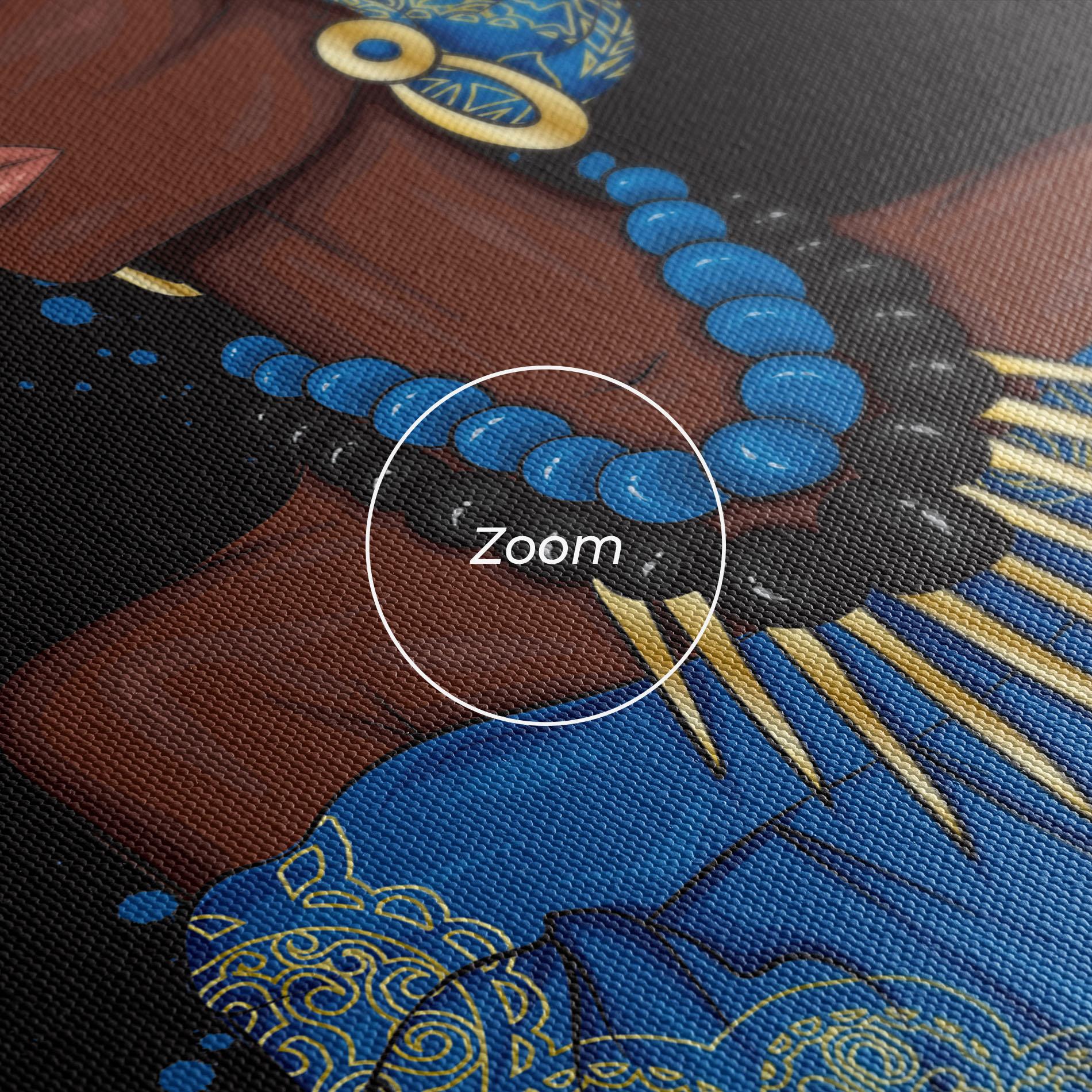 Tablou Canvas Blue African Outfit mockup 3