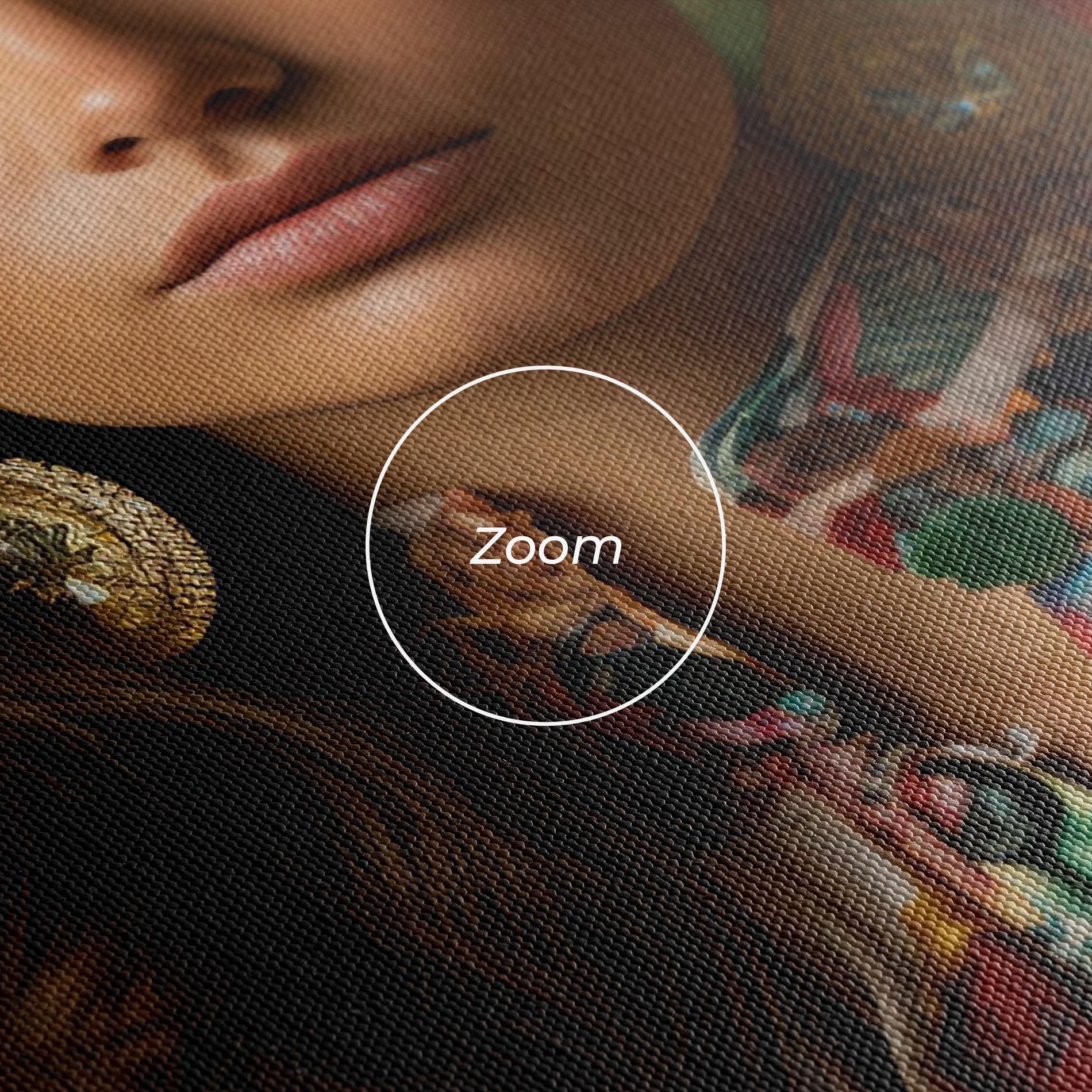 Tablou Canvas Floral Dress Long Hair mockup 3