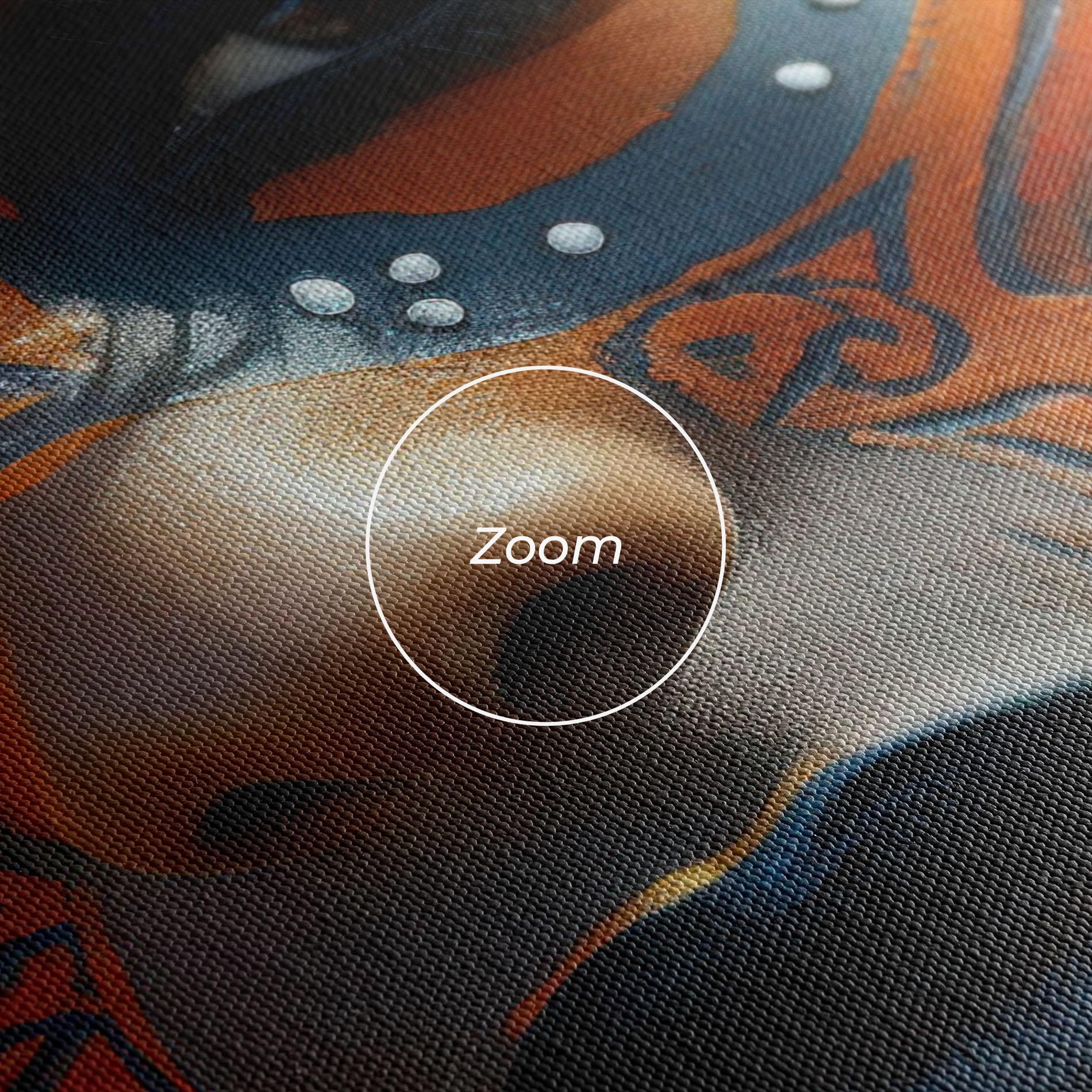 Tablou Canvas Orange Tribal Paint mockup 3