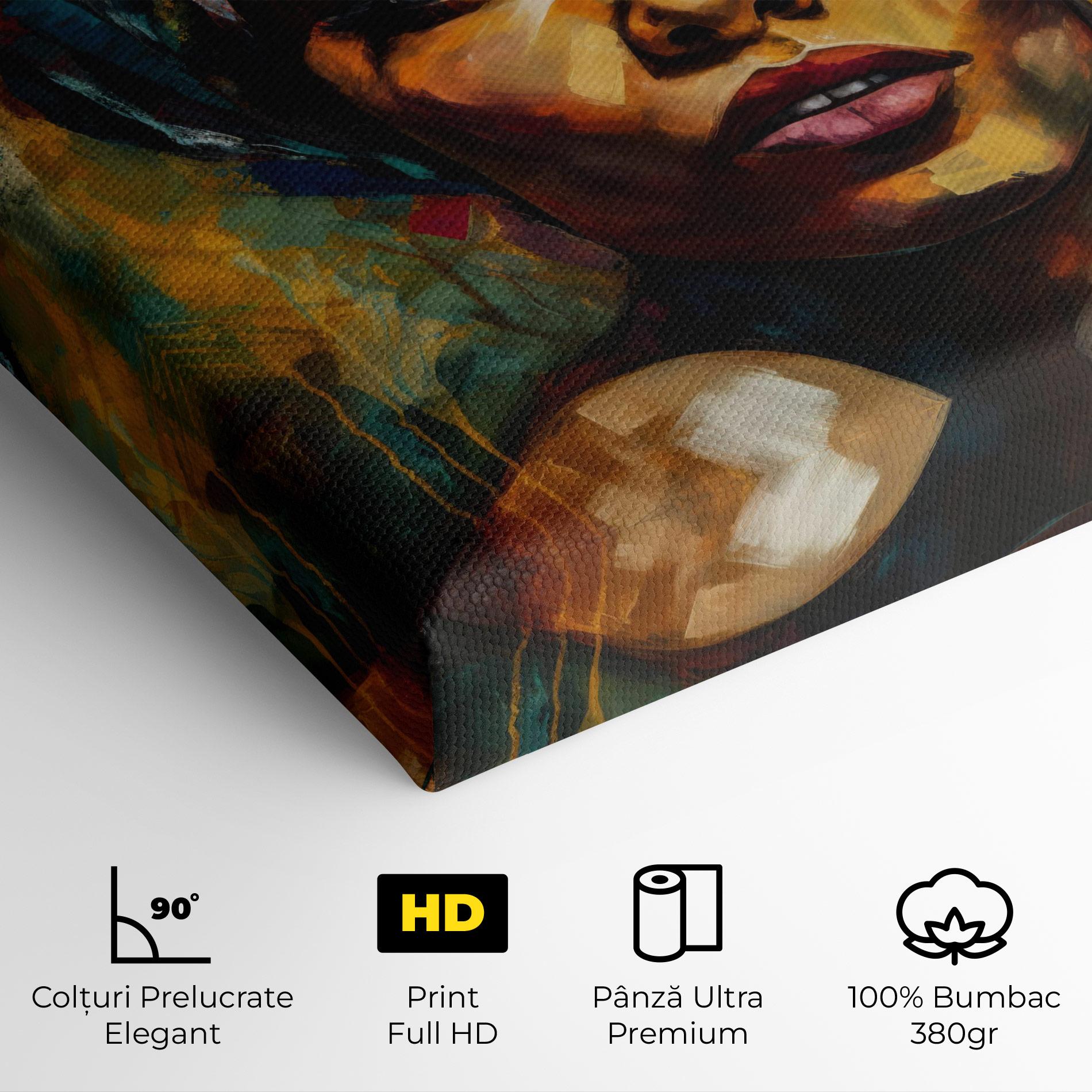 Tablou Canvas African Woman Looking mockup 4