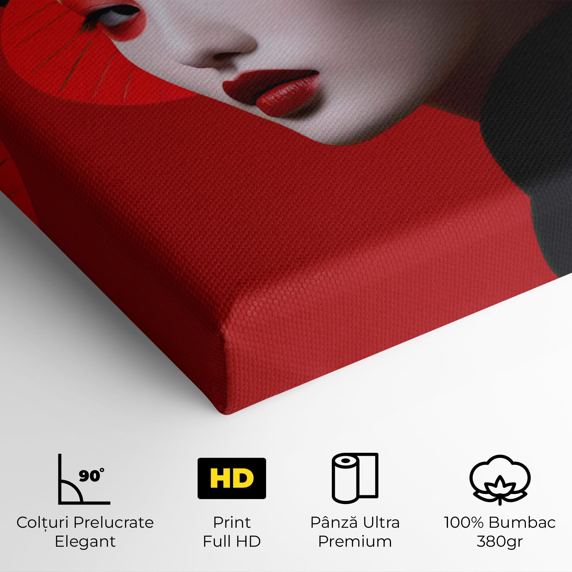 Tablou Canvas Asiatic Red Makeup mockup 4
