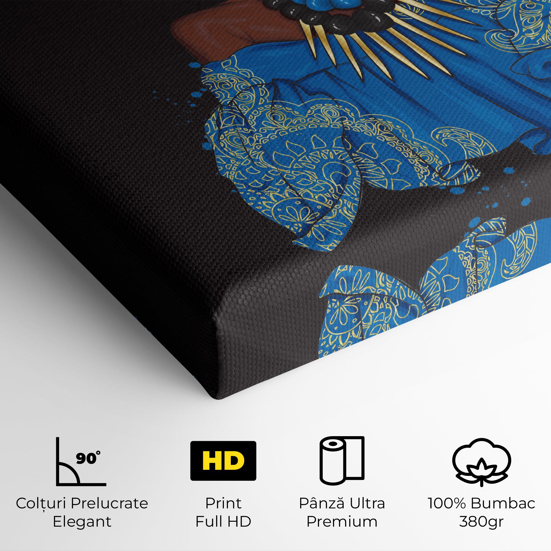 Tablou Canvas Blue African Outfit mockup 4