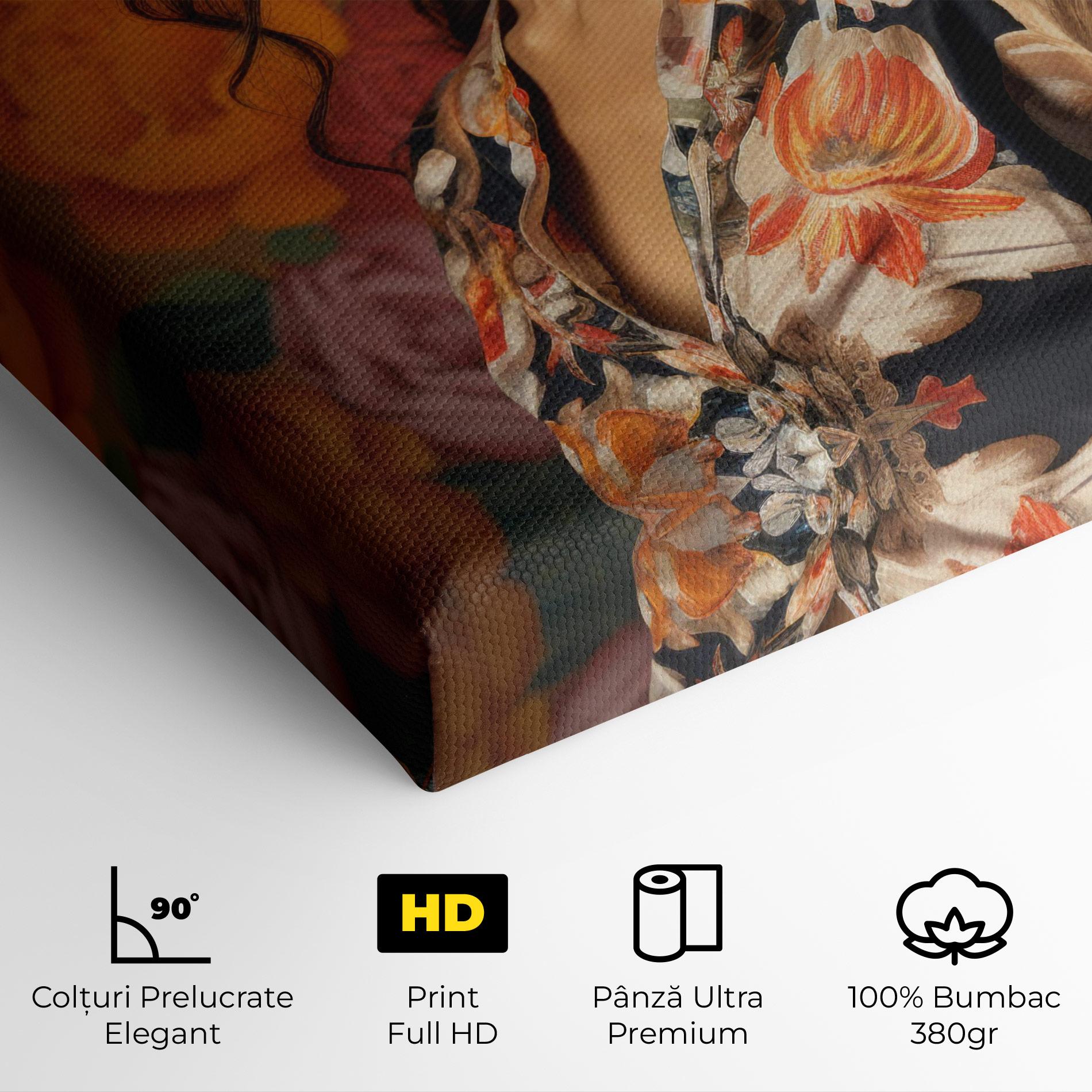 Tablou Canvas Floral Dress Lady mockup 4