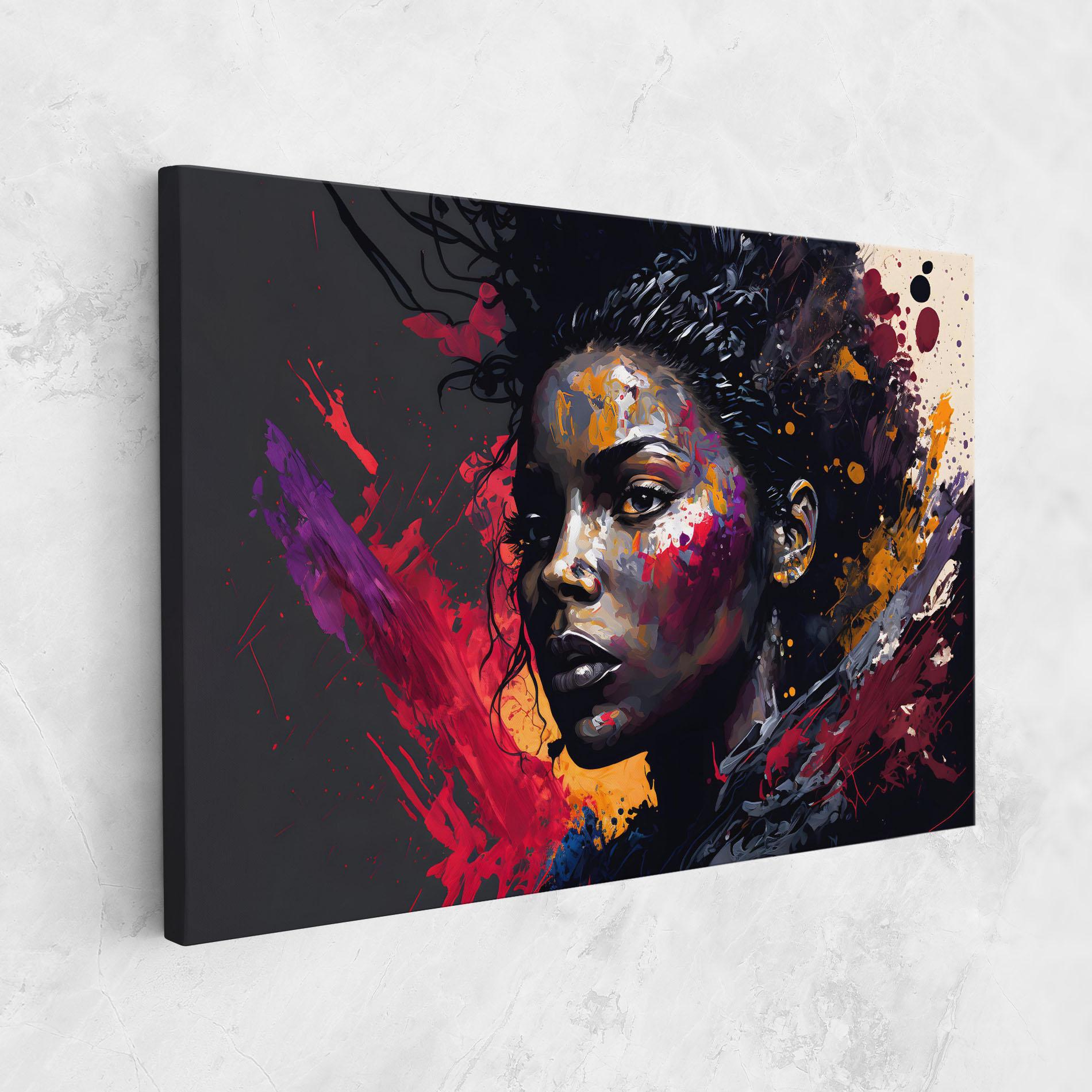Tablou Canvas African Woman Splash mockup 1