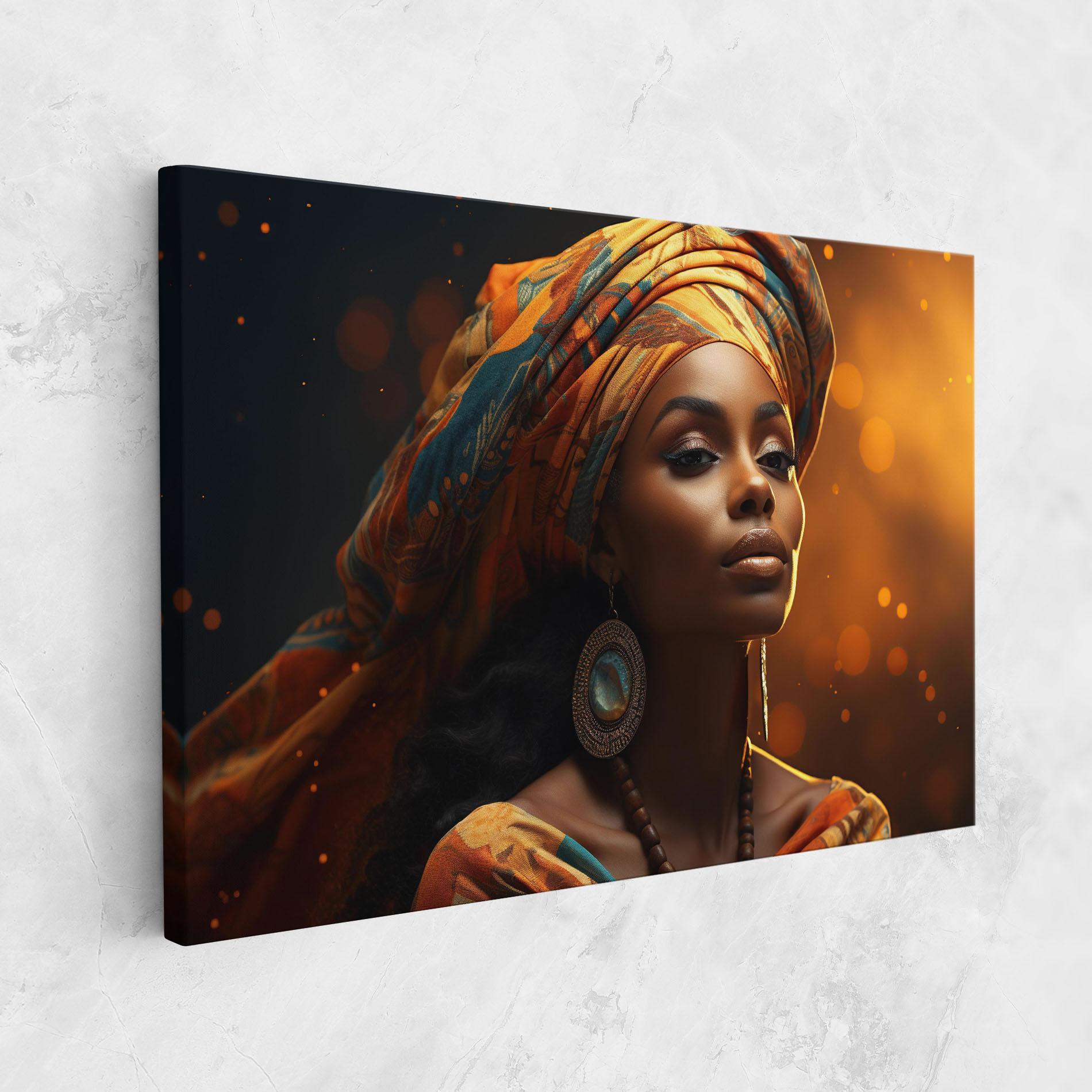Tablou Canvas Fashion African Portrait mockup 1