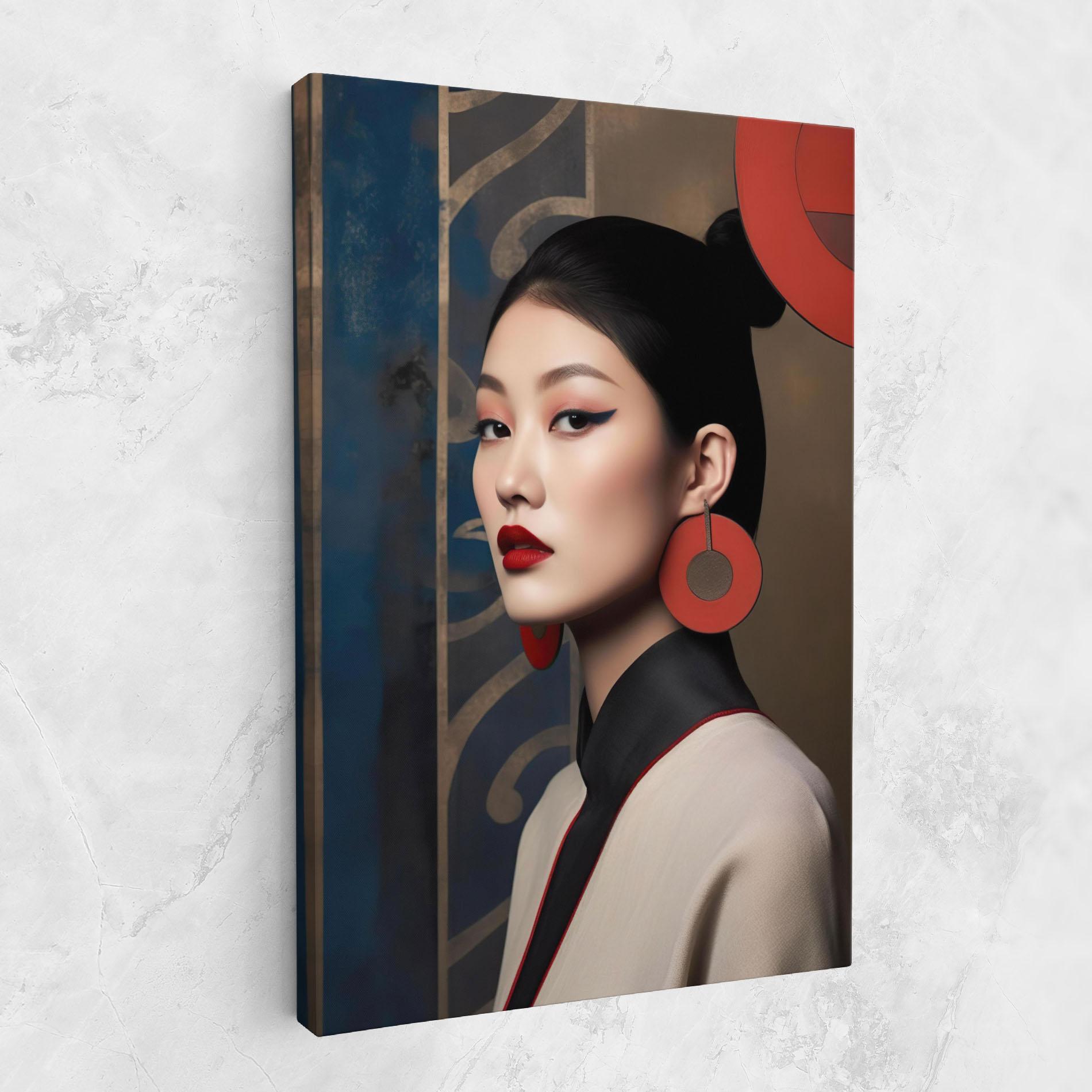 Tablou Canvas Asian Big Earrings mockup 1