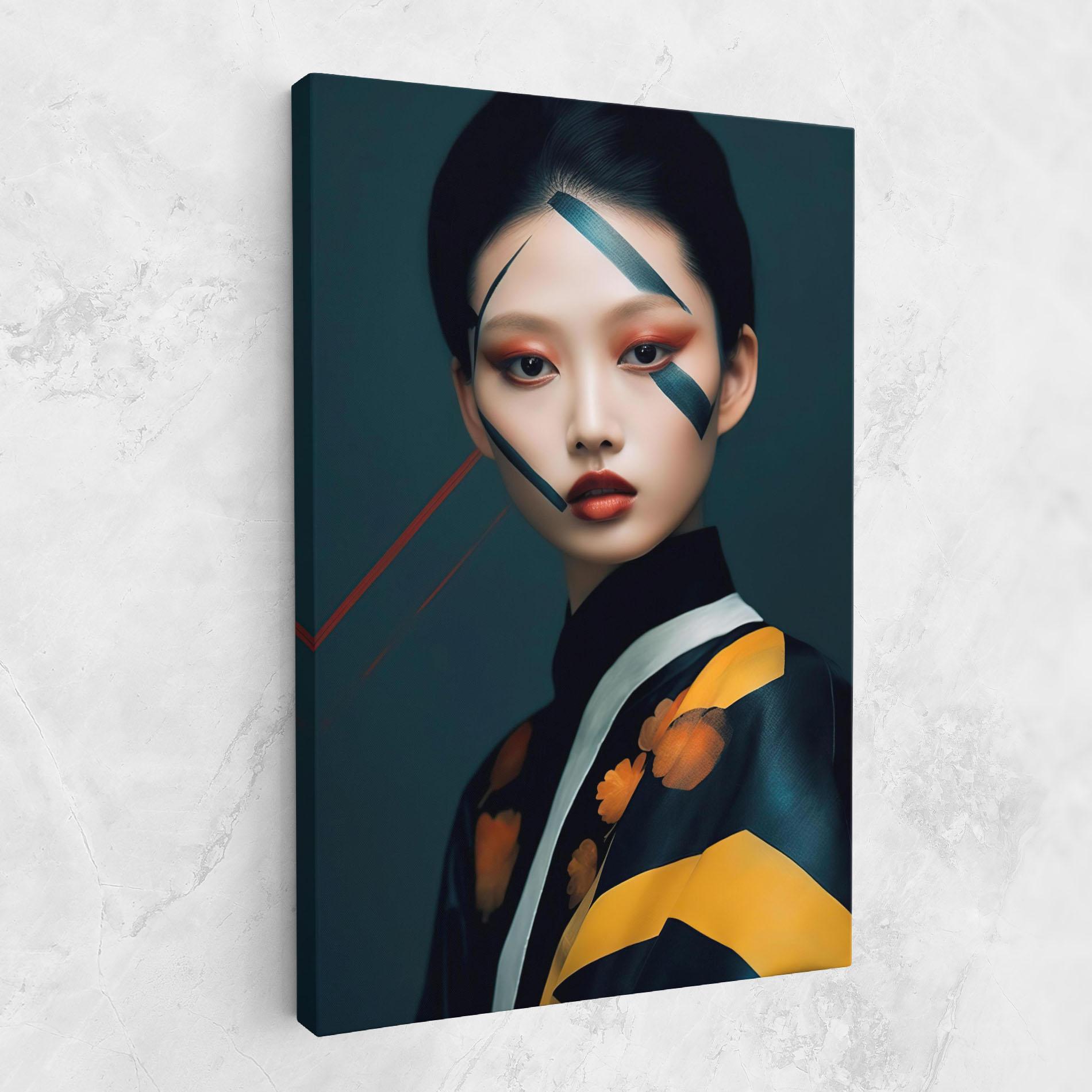 Tablou Canvas Asian Painted Woman mockup 1