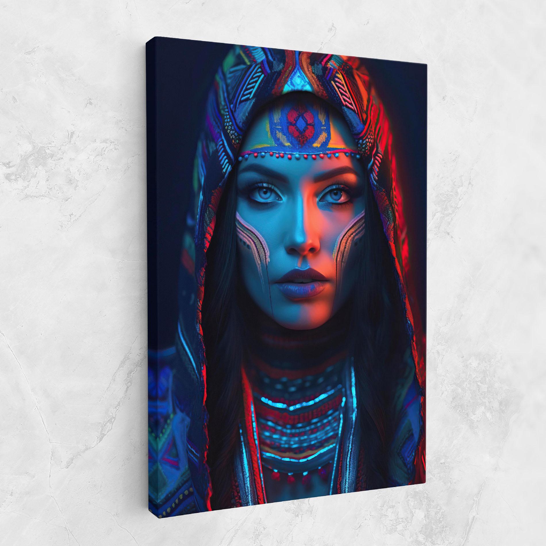Tablou Canvas Blue Red Light Hood mockup 1