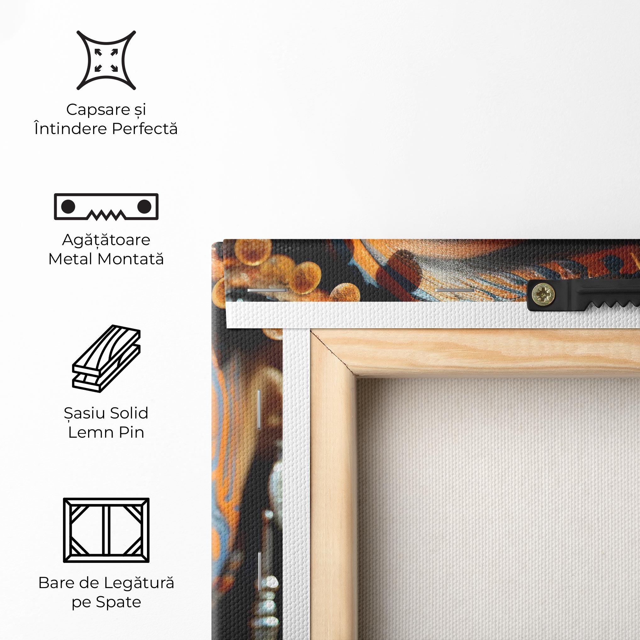 Tablou Canvas Orange Tribal Paint mockup 5