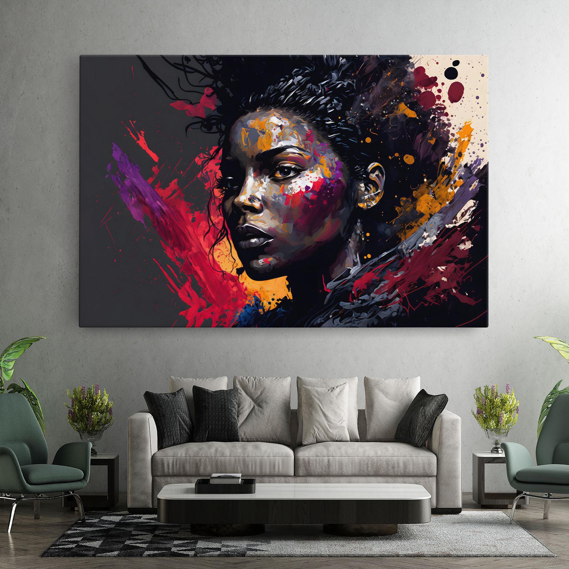 Tablou Canvas African Woman Splash mockup 7