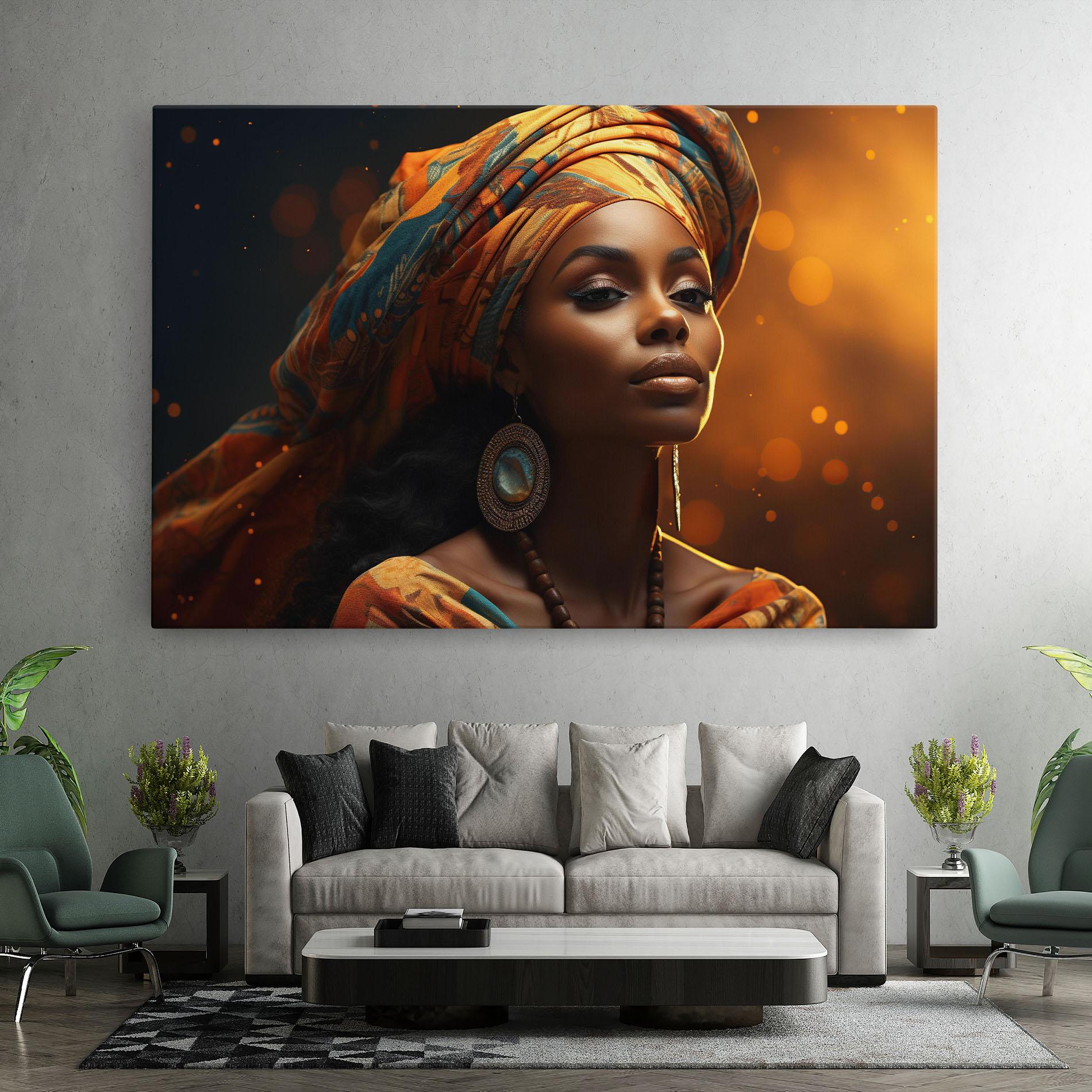 Tablou Canvas Fashion African Portrait mockup 7