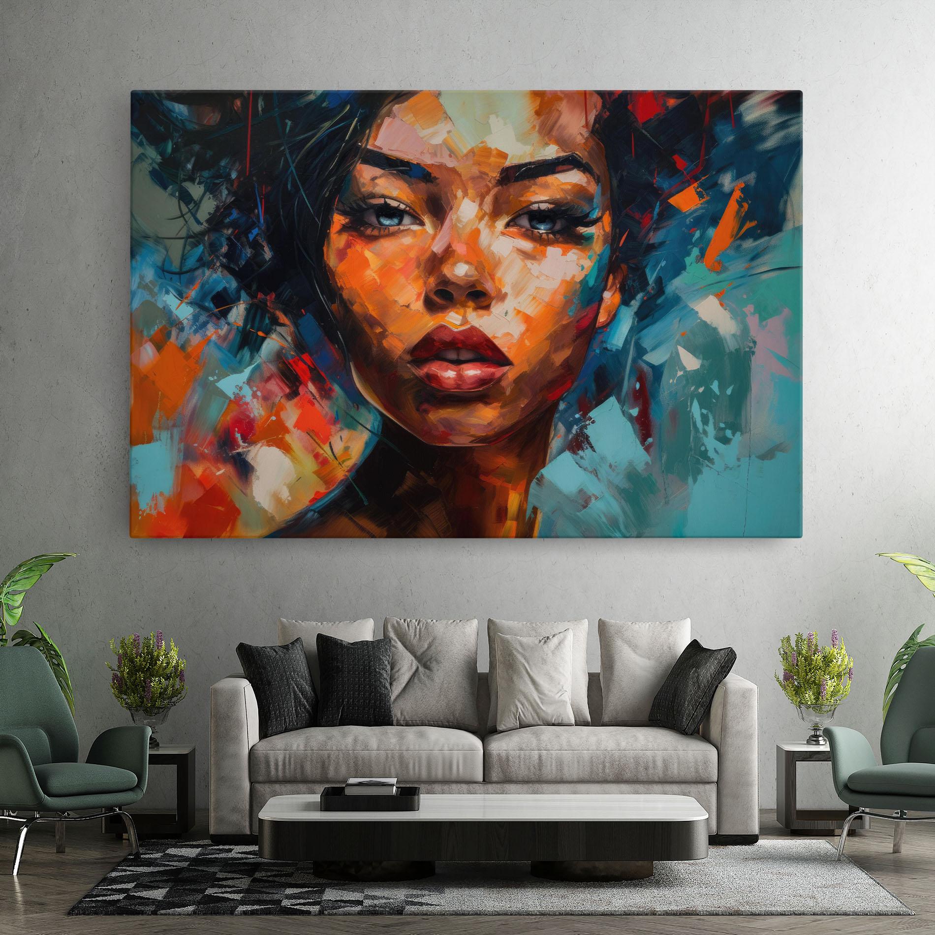 Tablou Canvas Intense Fiery Portrait mockup 7