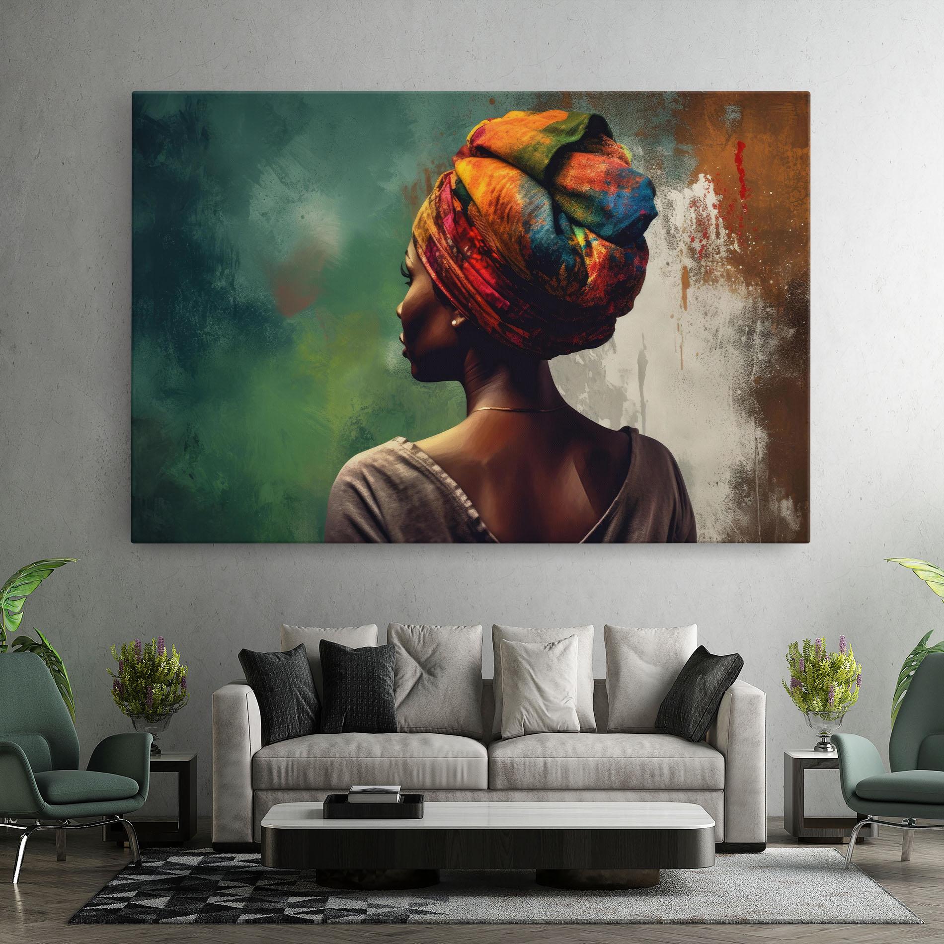Tablou Canvas Yellow Turban Art mockup 7