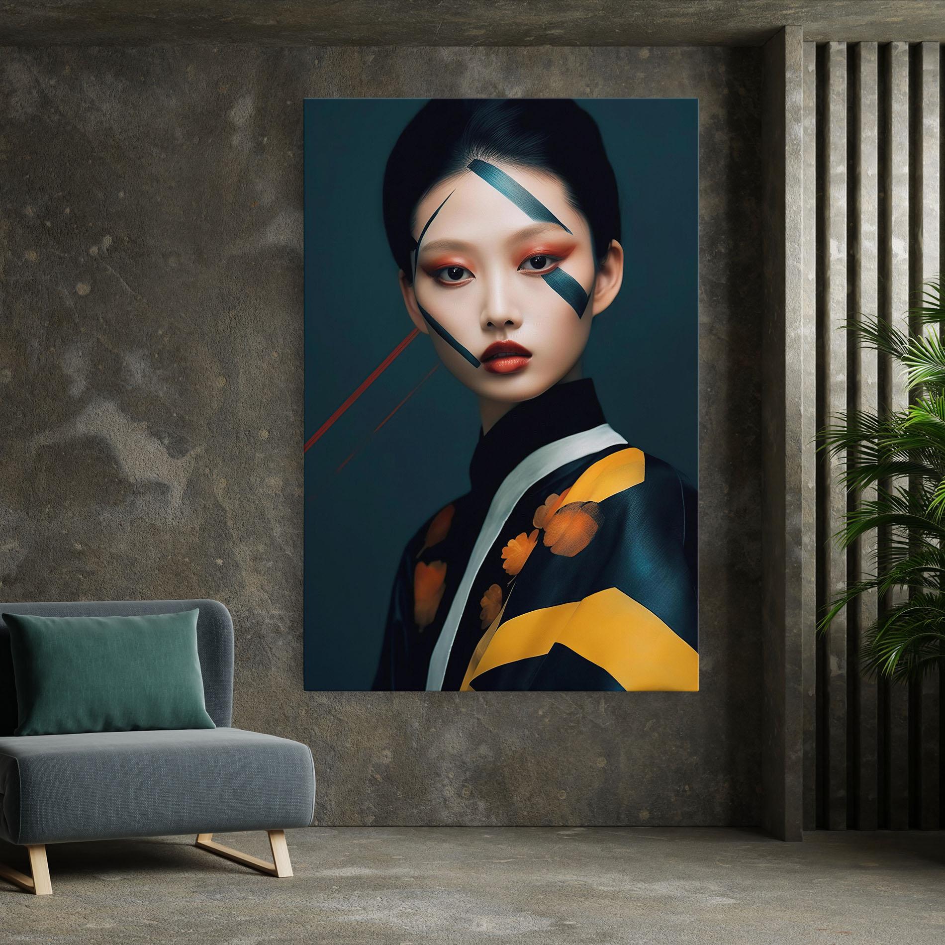 Tablou Canvas Asian Painted Woman mockup 7