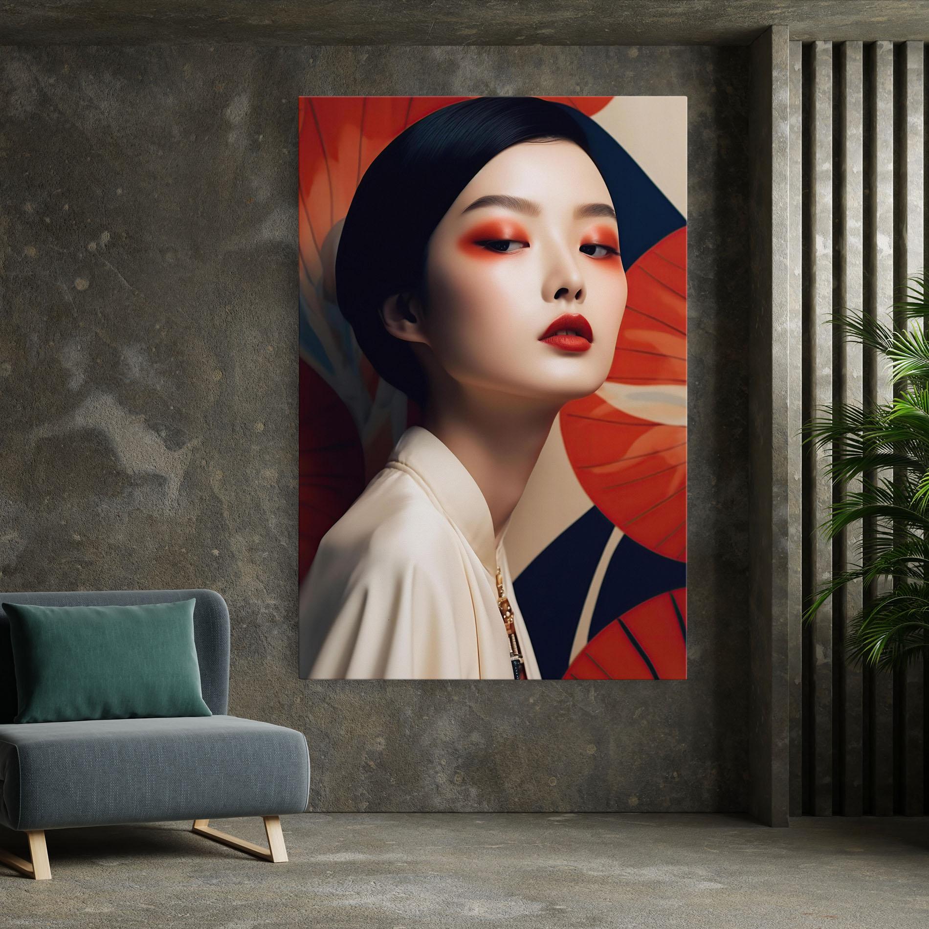 Tablou Canvas Asiatic Red Lips mockup 7