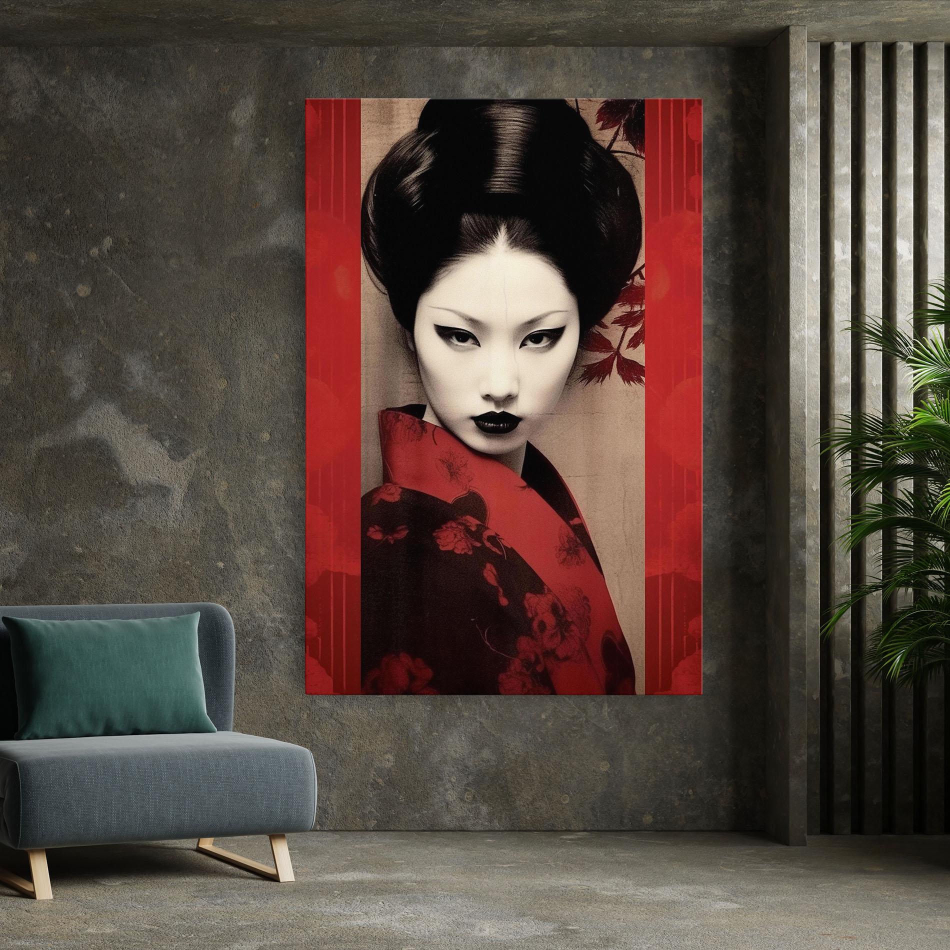 Tablou Canvas Black Asiatic Makeup mockup 7